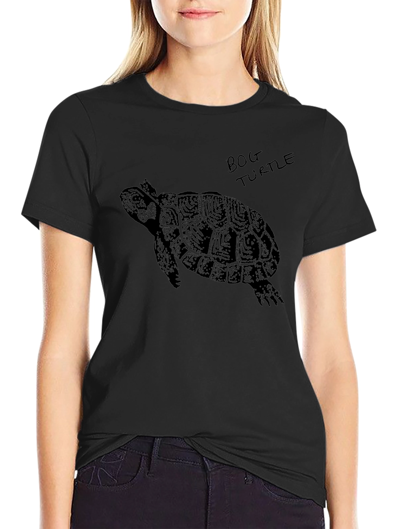 Bog Turtle Graphic T-Shirt - Classic Black Tee