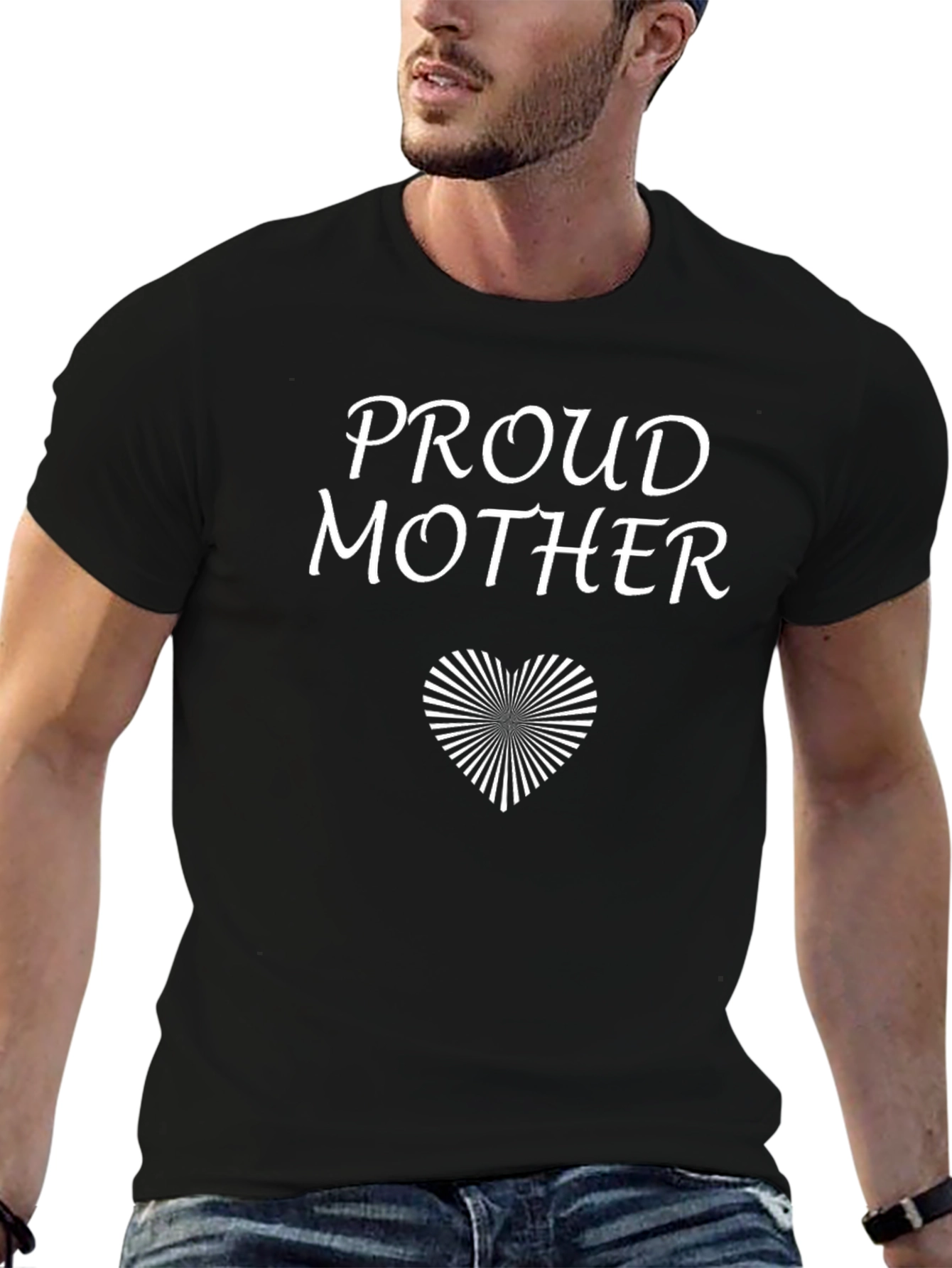 Proud Mother Graphic Tee - Black