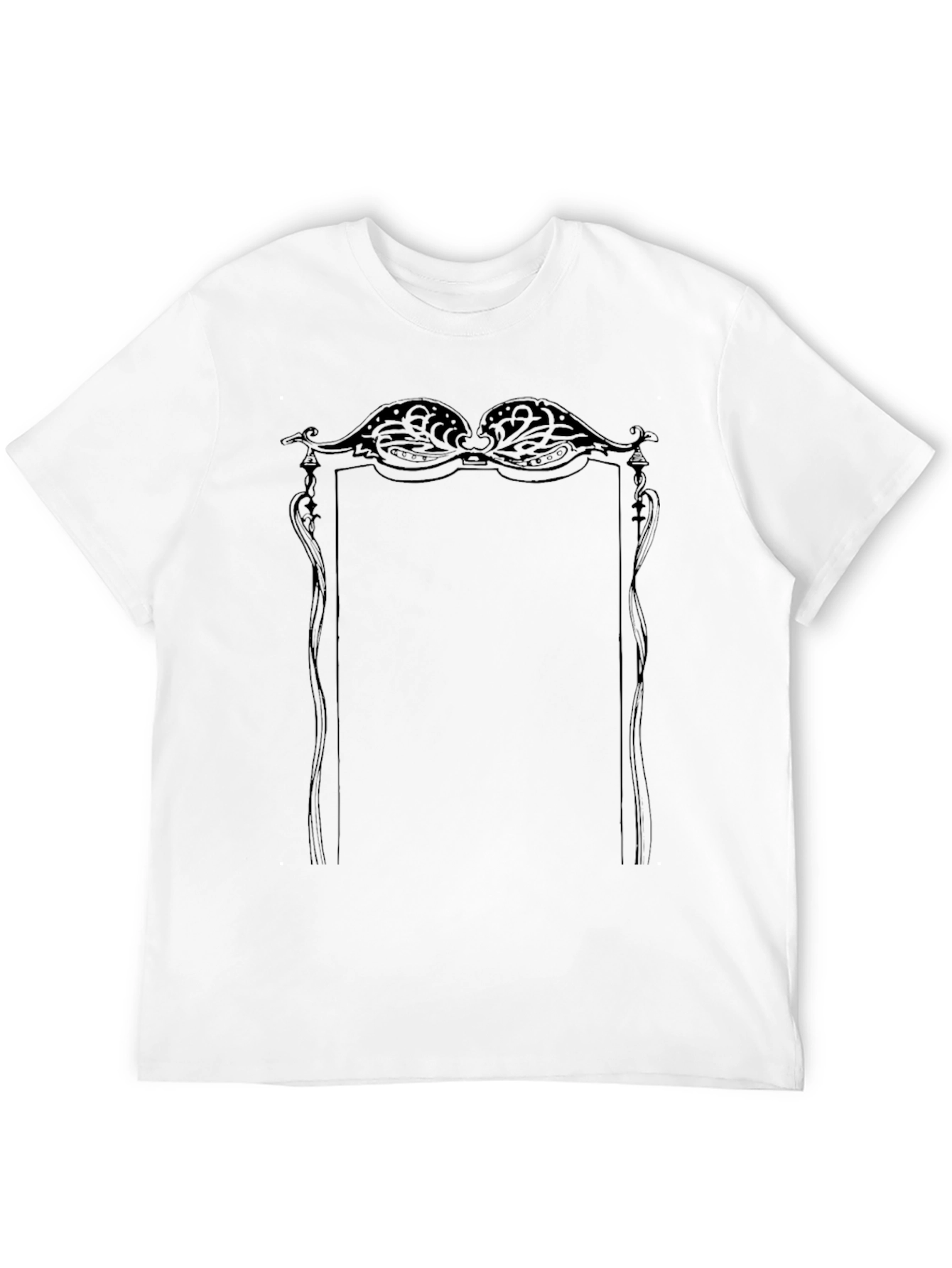 Ornate Frame Graphic Tee - Classic Style