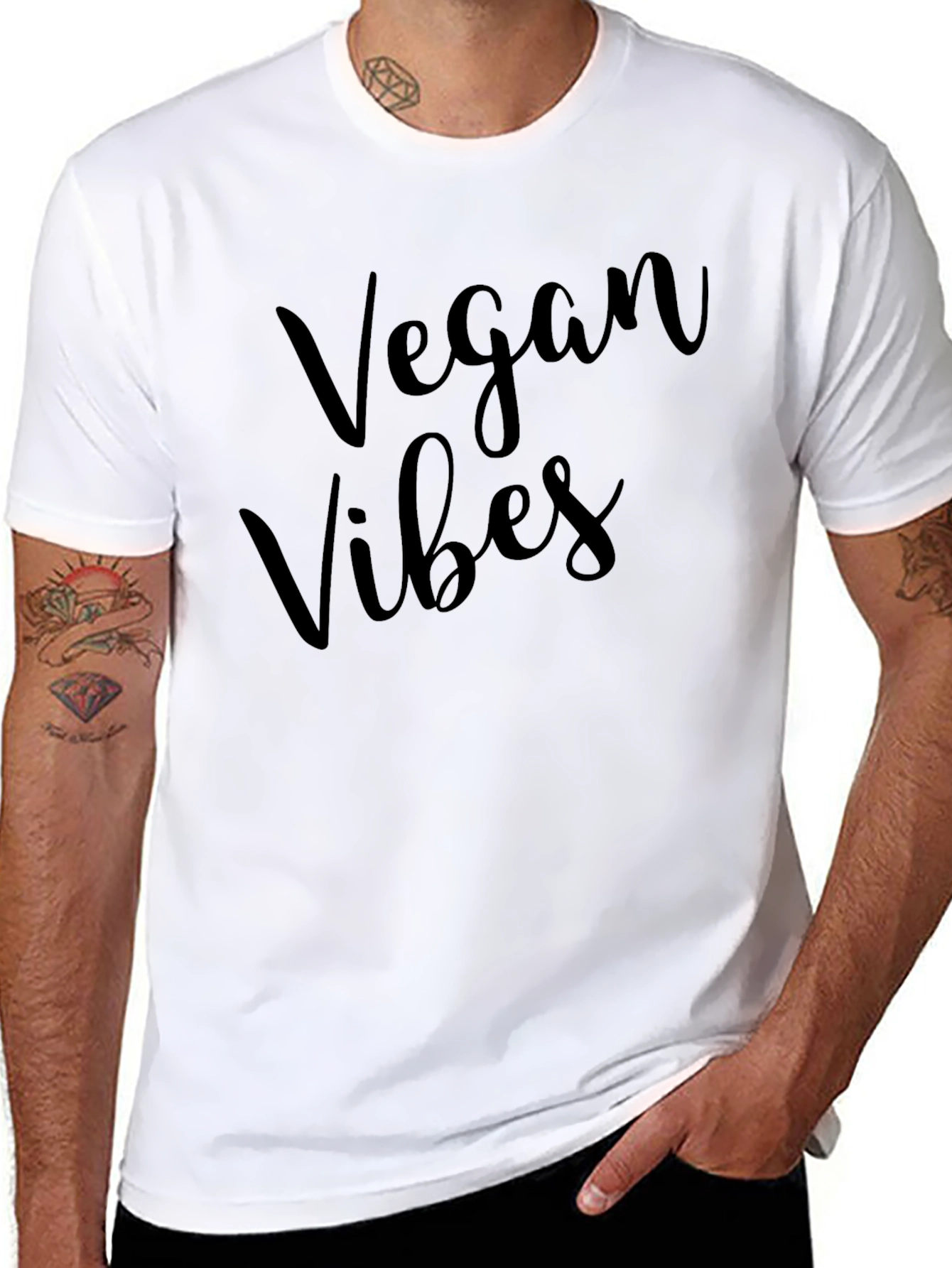 Vegan Vibes Black Graphic Tee