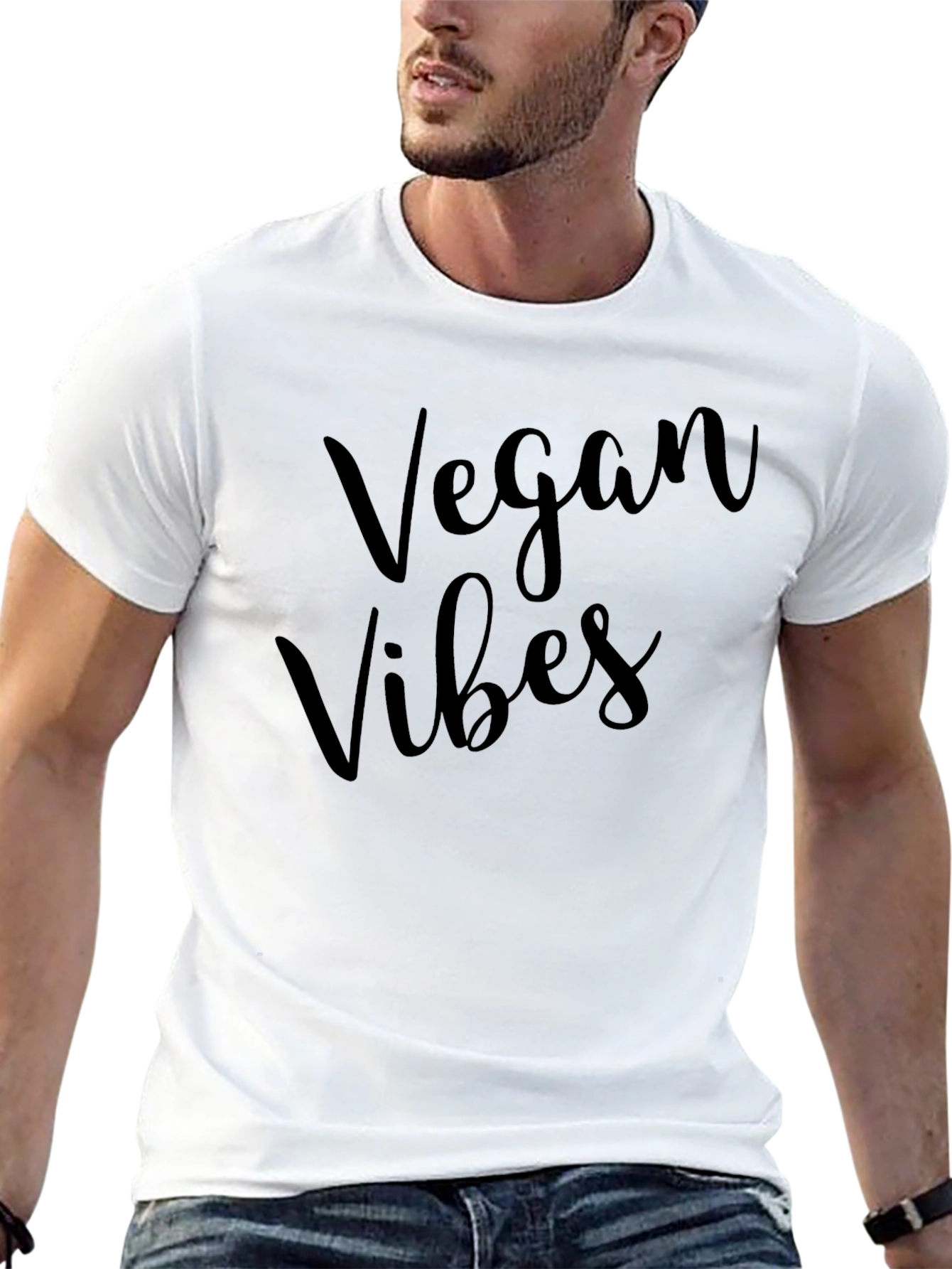 Vegan Vibes Black Graphic Tee