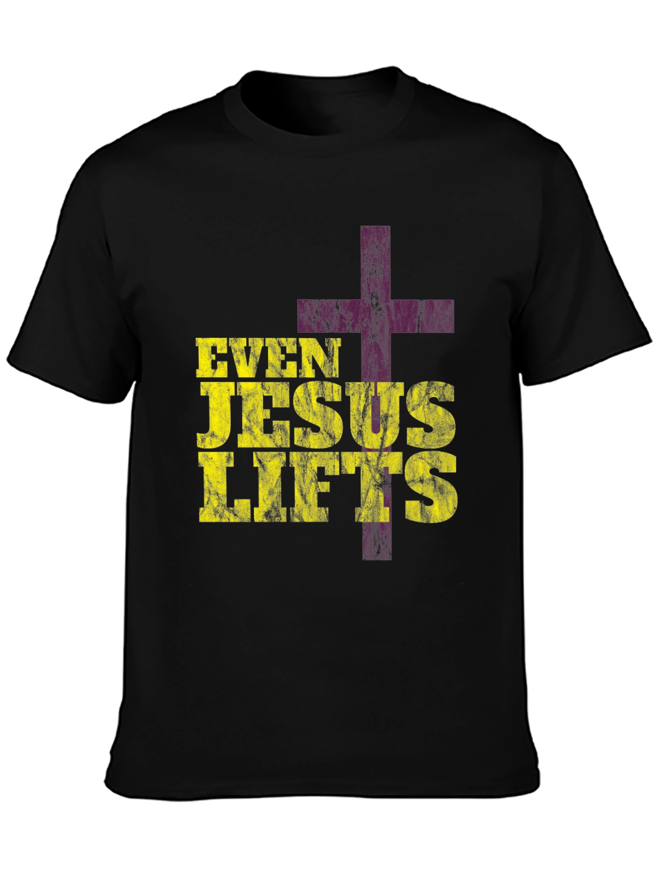 Even Jesus Lifts Graphic T-Shirt - Christian Fitness Apparel