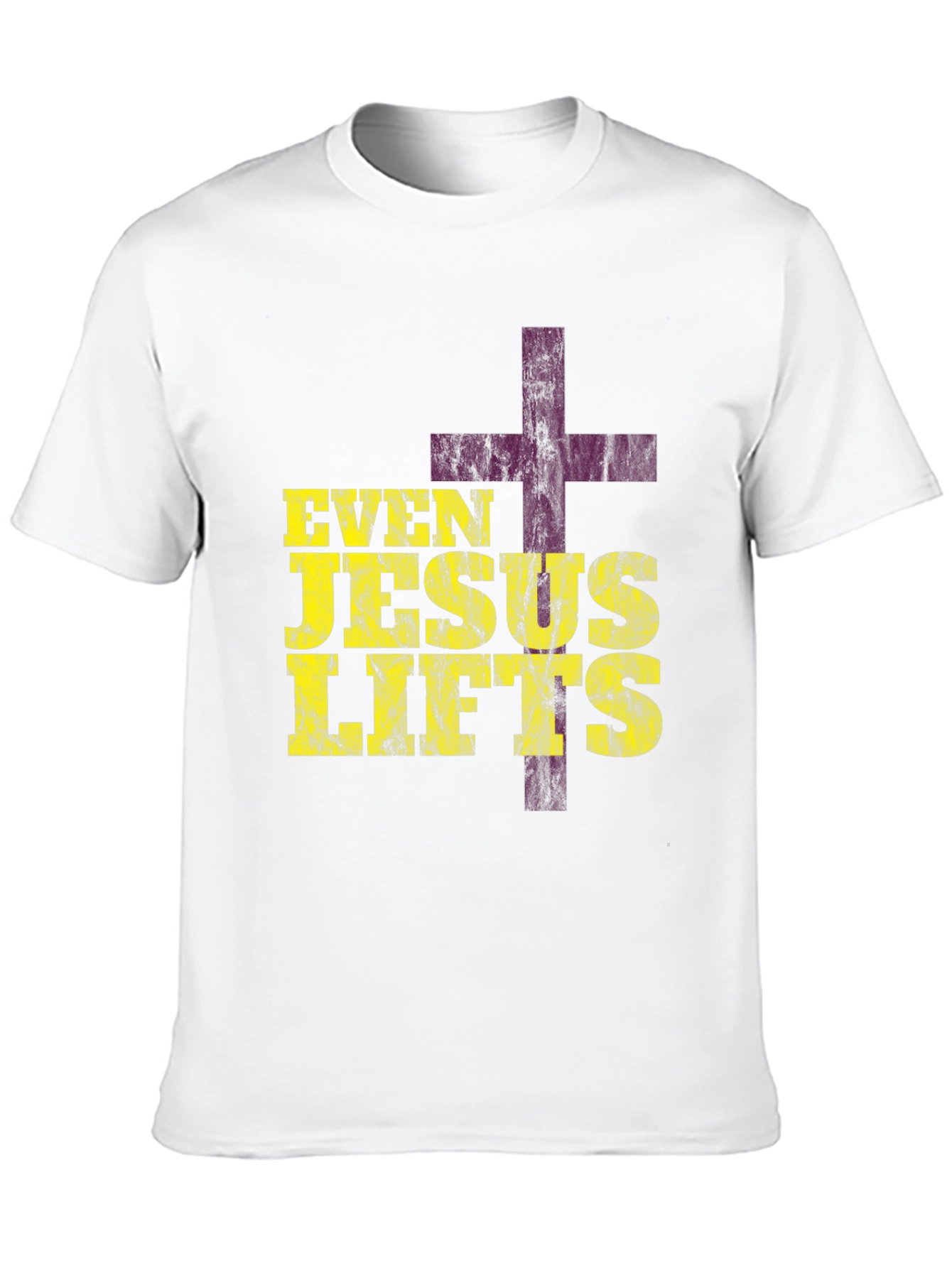 Even Jesus Lifts Graphic T-Shirt - Christian Fitness Apparel