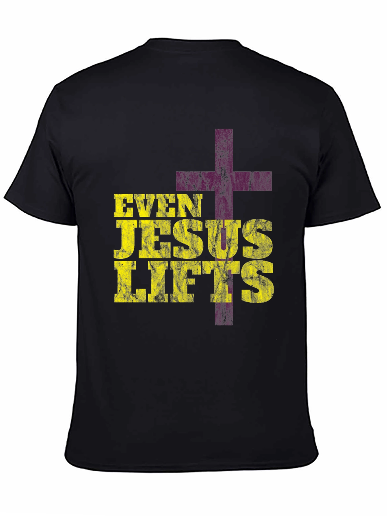 Even Jesus Lifts Graphic T-Shirt - Christian Fitness Apparel