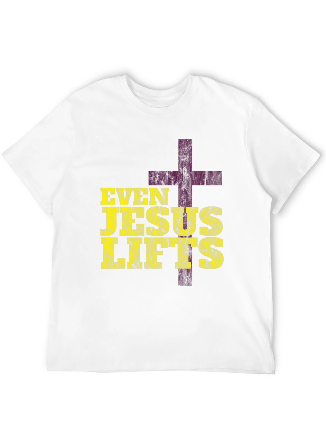Even Jesus Lifts Graphic T-Shirt - Christian Fitness Apparel
