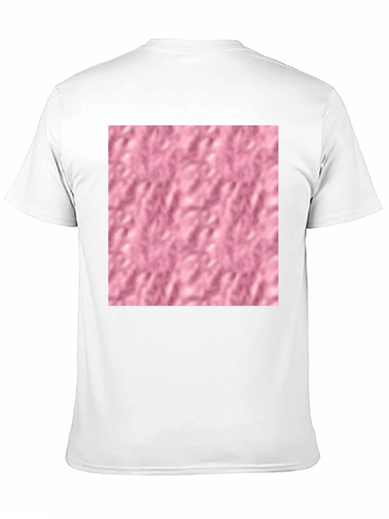 Black Cotton Blend T-Shirt with Pink Textured Print