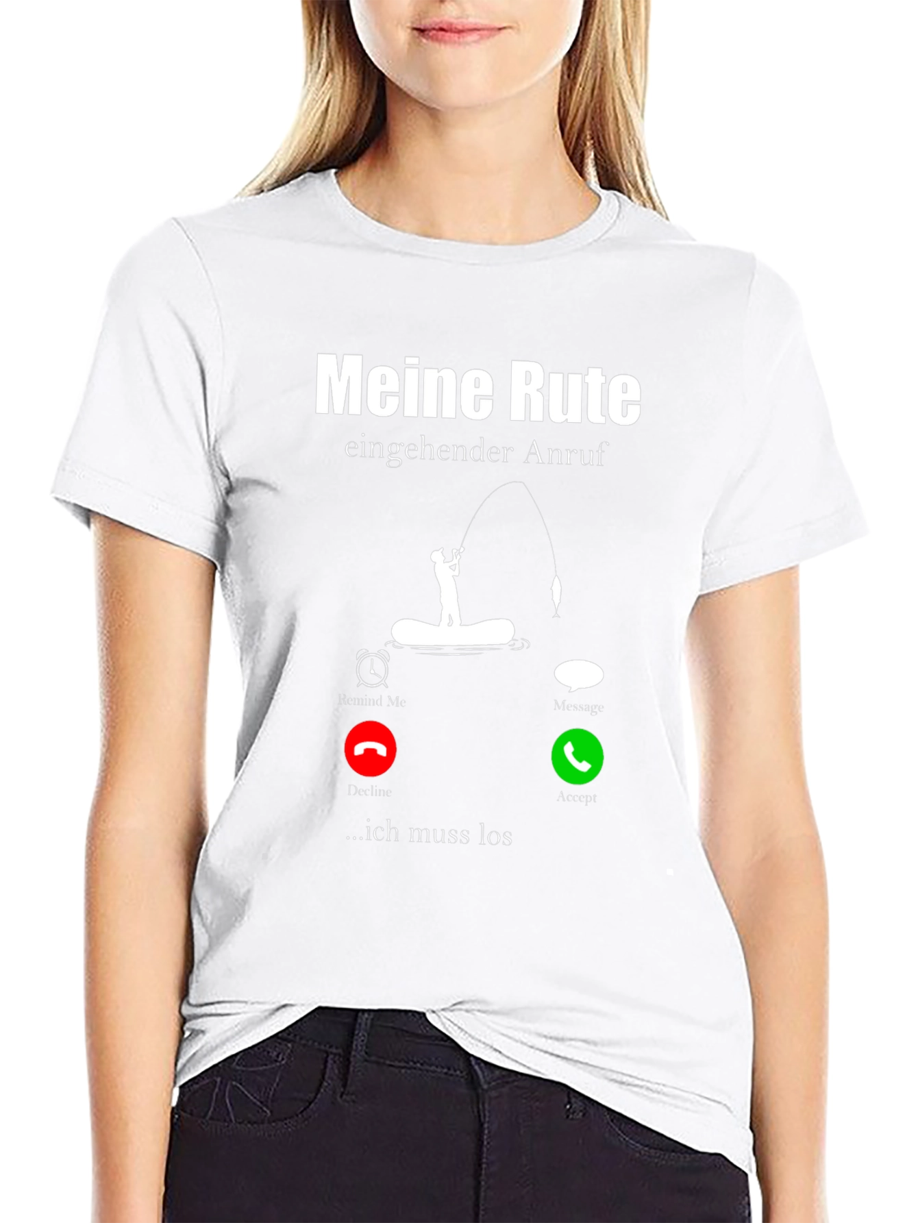 Meine Rute Fishing T-Shirt - Incoming Call Design