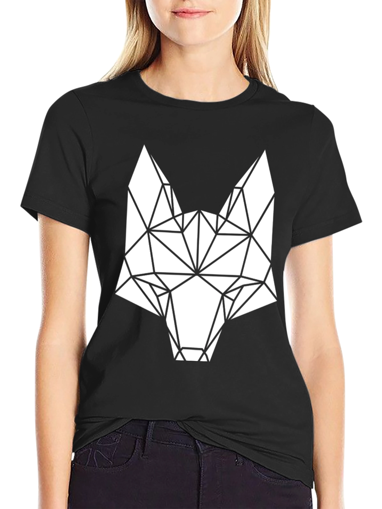Geometric Fox Tee - Modern Graphic Print Shirt