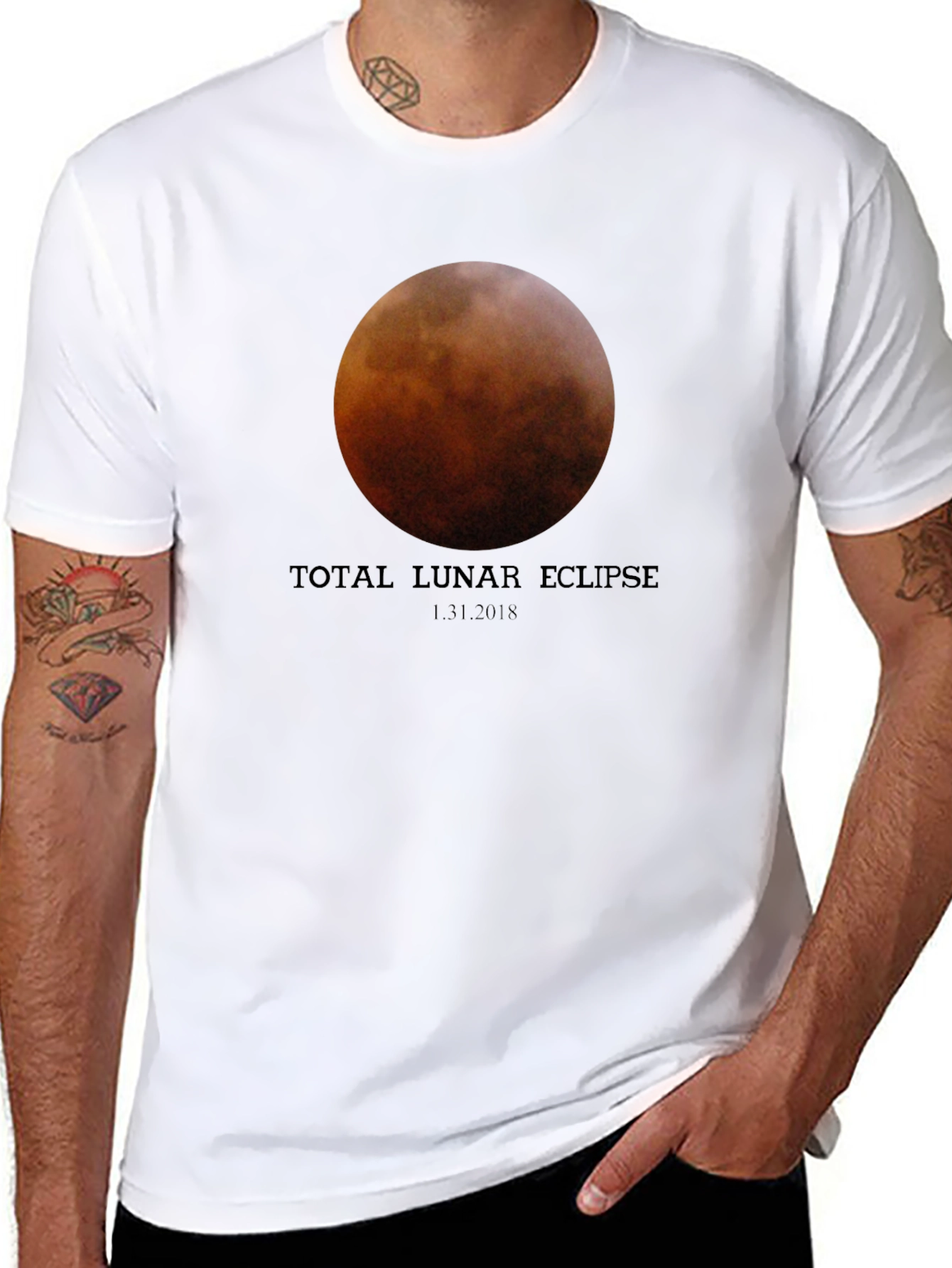 Total Lunar Eclipse Black T-Shirt