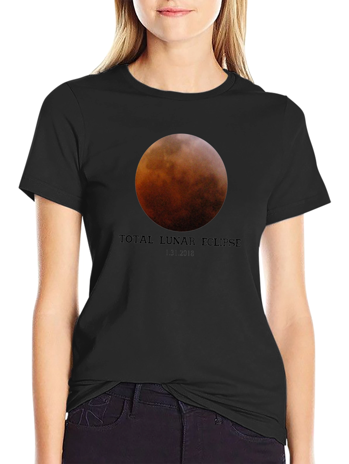 Total Lunar Eclipse Black T-Shirt