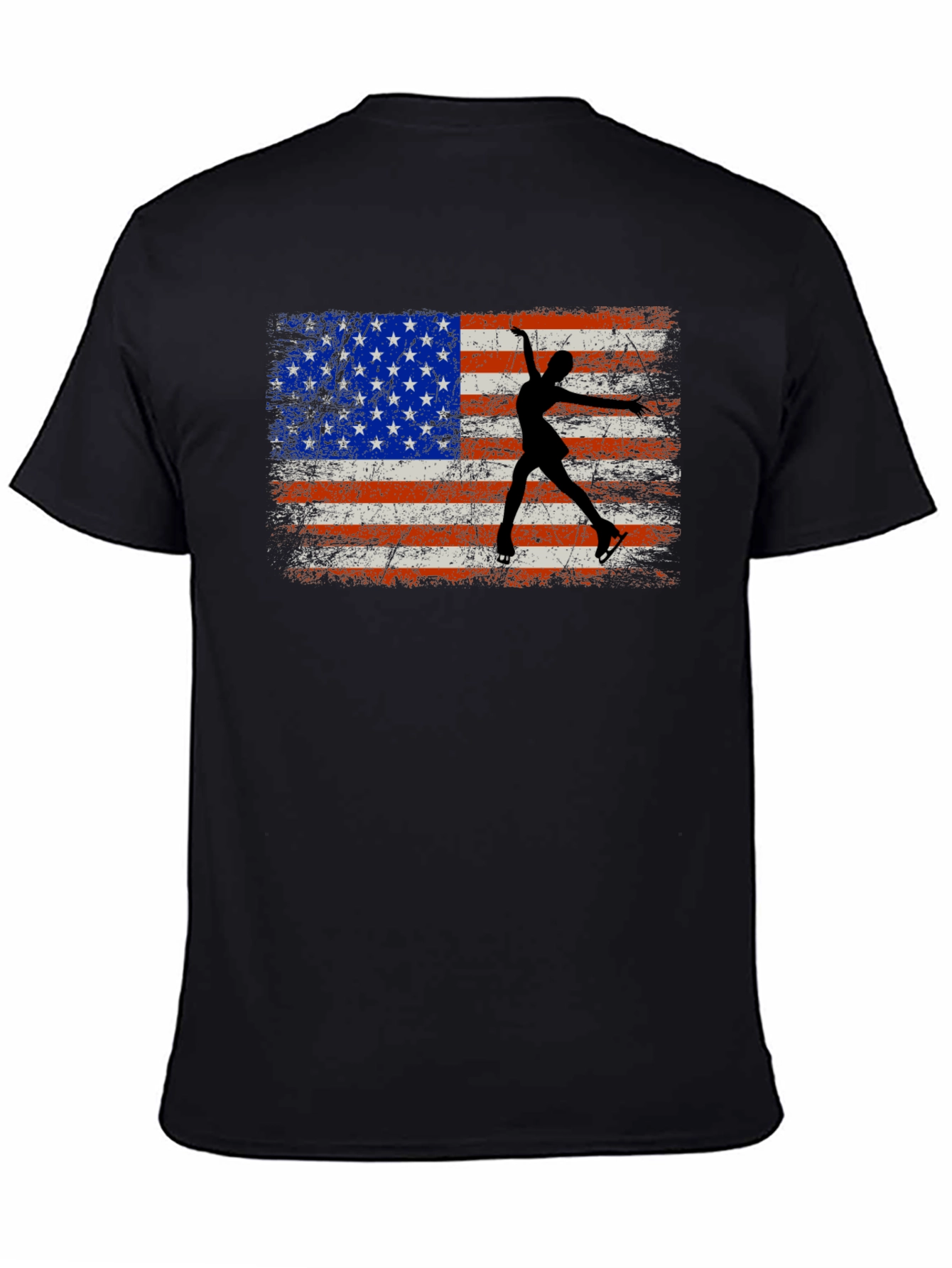 American Flag Figure Skating T-Shirt