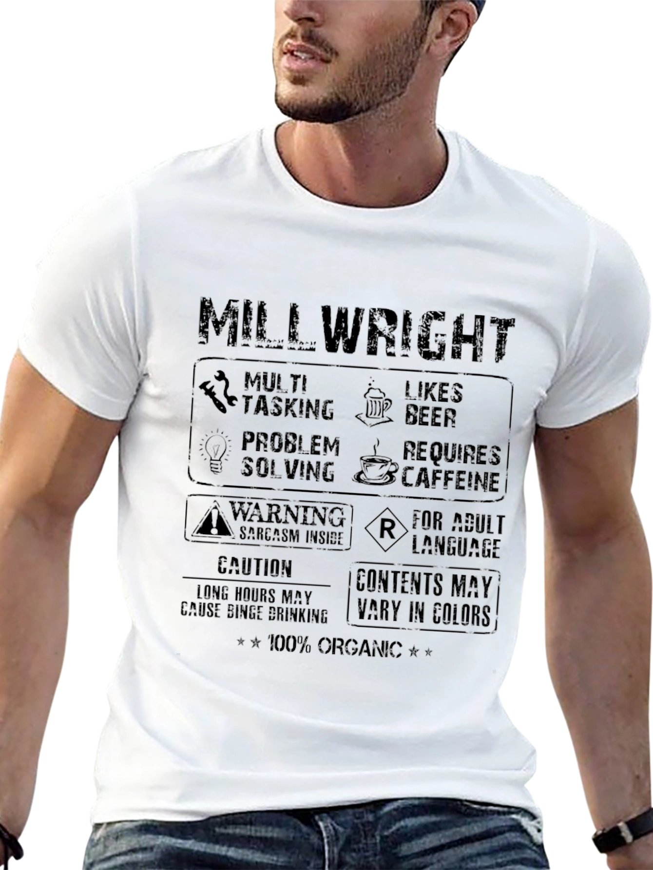 Millwright T-Shirt - Multi Tasking Likes Beer Graphic Tee