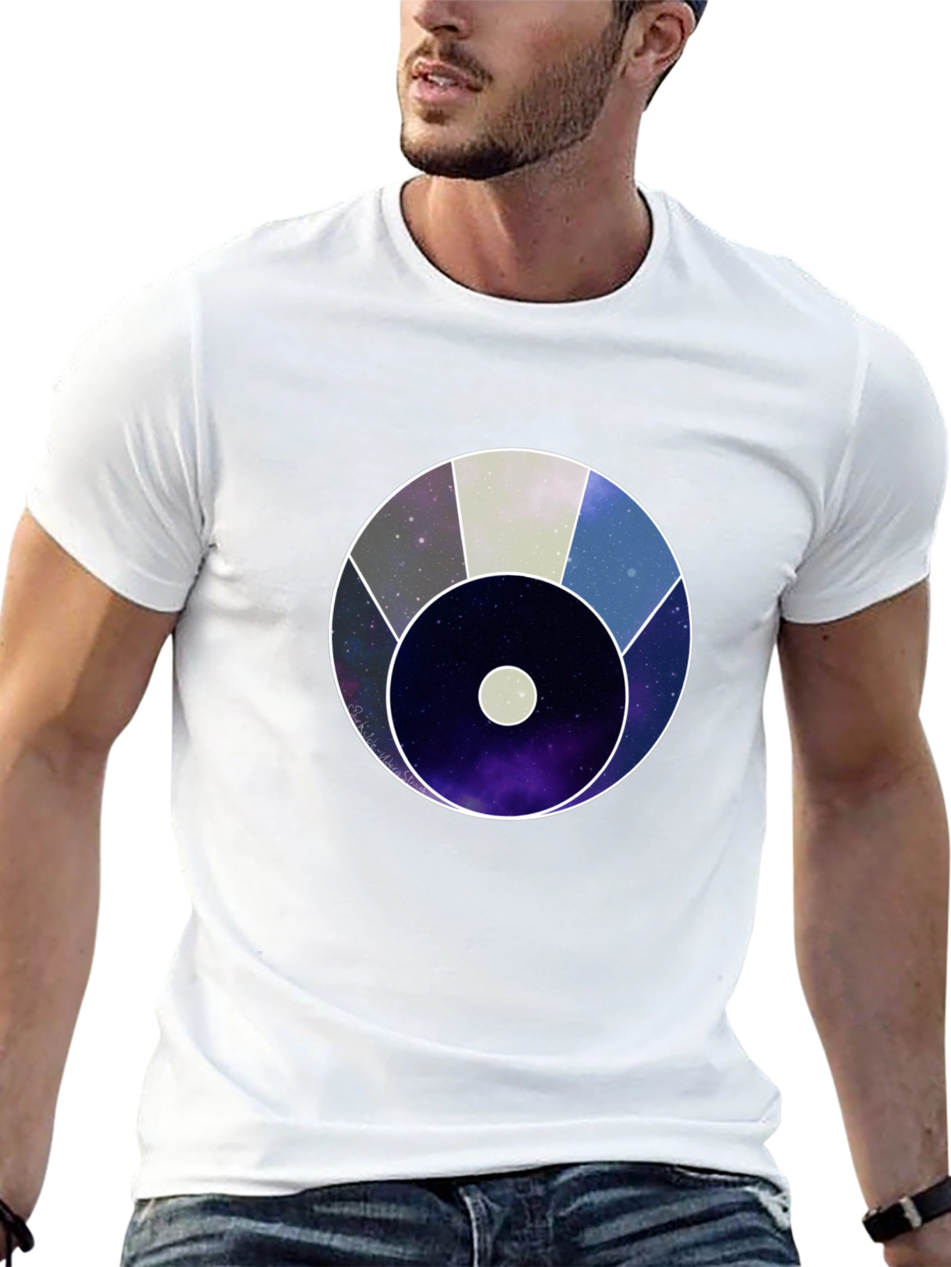 Cosmic Eye Graphic Tee - Black Cotton Blend
