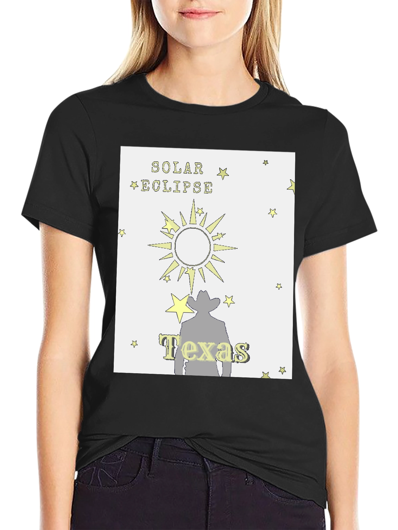 Solar Eclipse Texas Cowboy T-Shirt