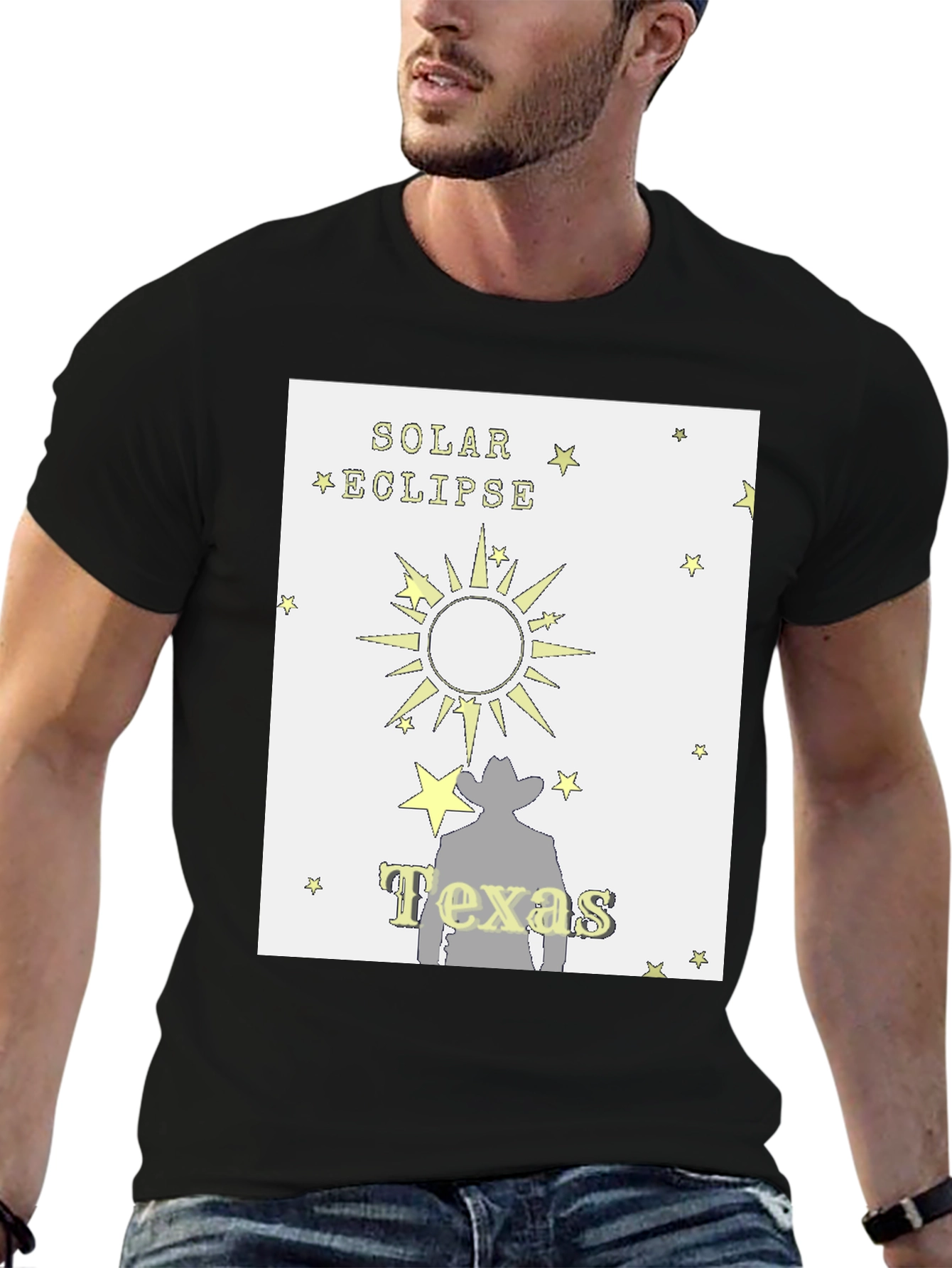 Solar Eclipse Texas Cowboy T-Shirt