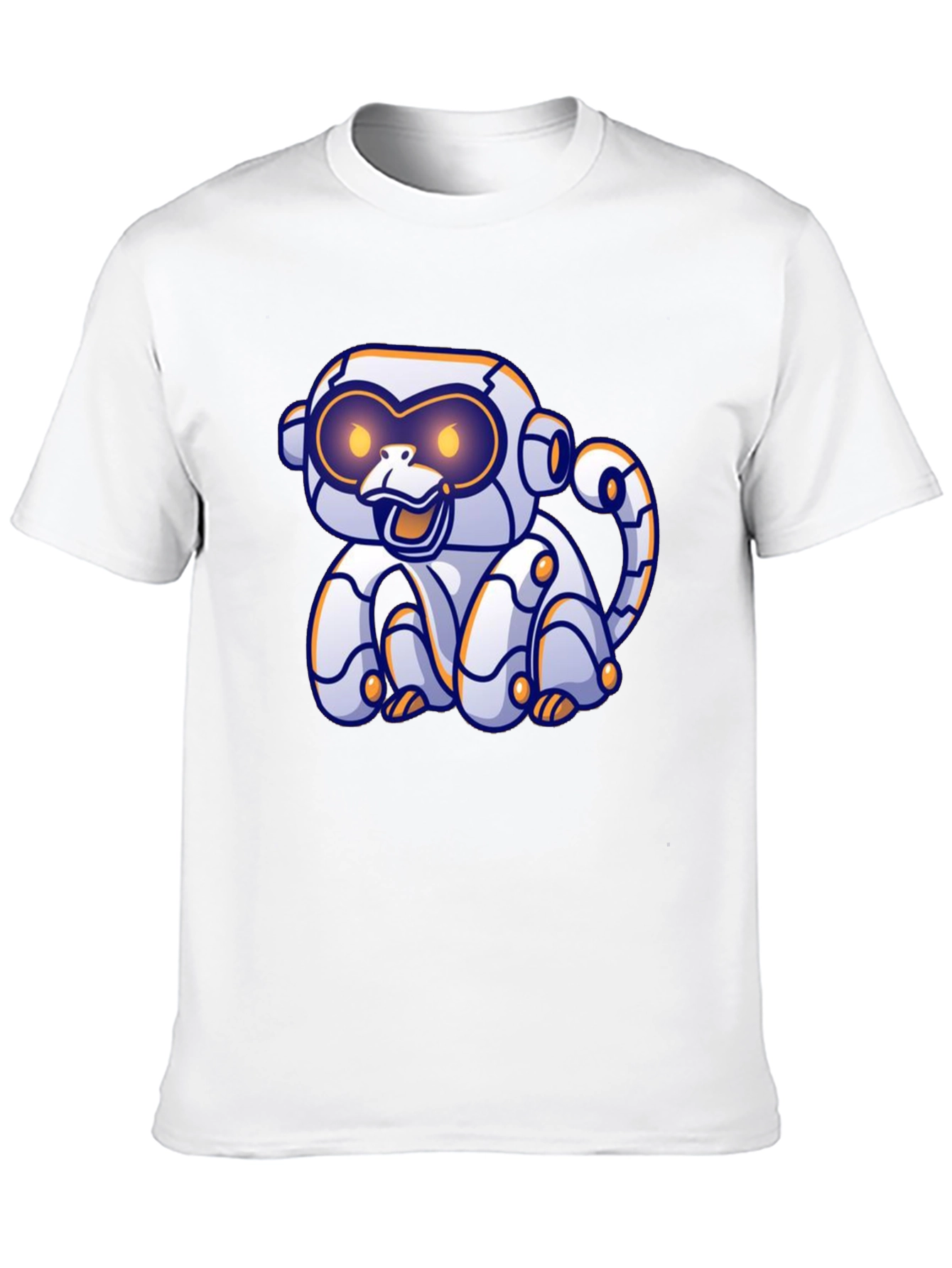 Robotic Monkey Graphic T-Shirt - Black