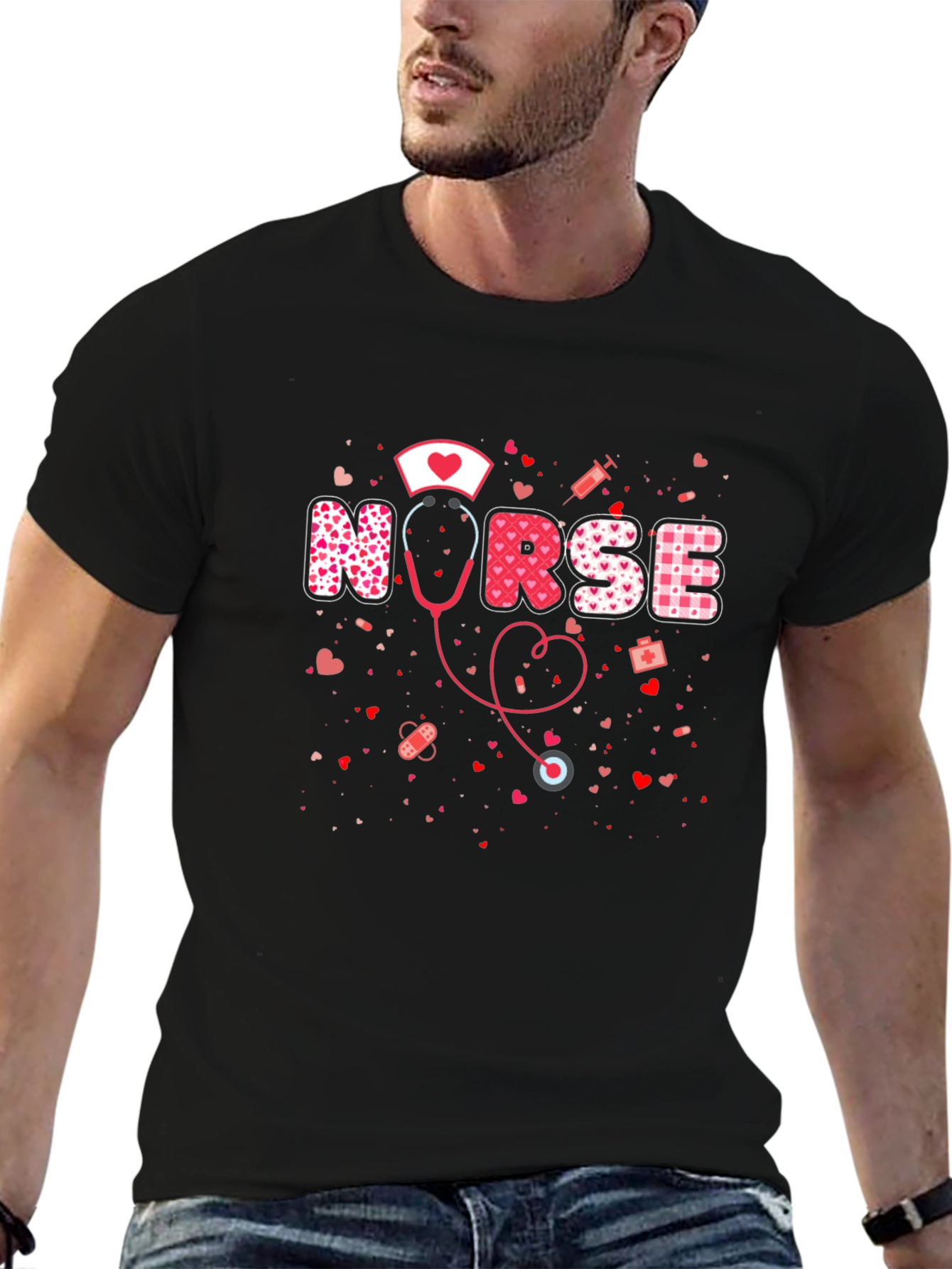 Nurse Valentines Day Heart T-Shirt