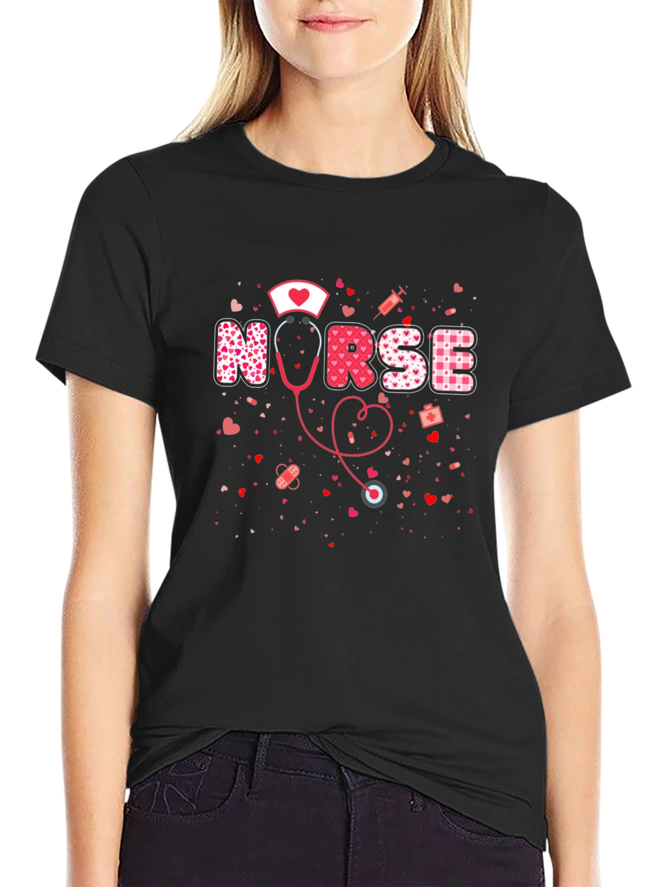 Nurse Valentines Day Heart T-Shirt