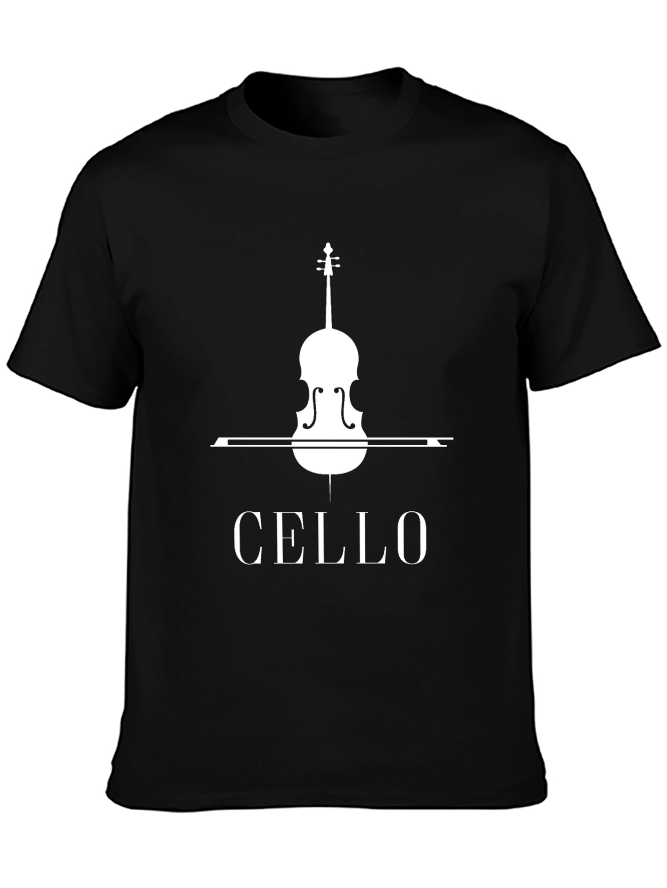 Cello T-Shirt - Musicians Tee - Black Cotton