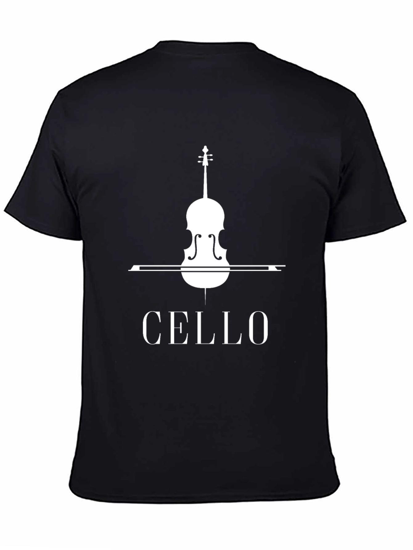 Cello T-Shirt - Musicians Tee - Black Cotton