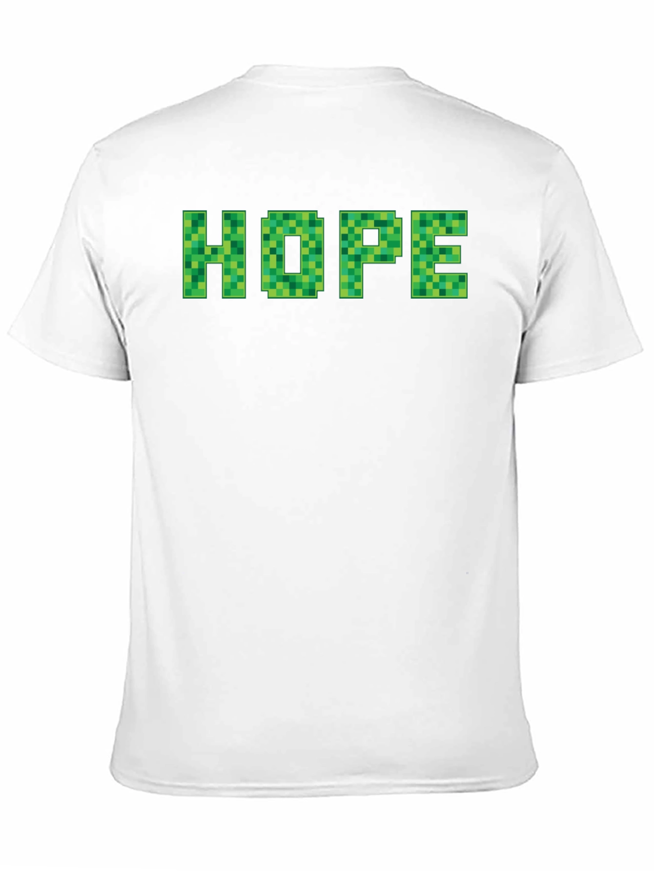 Minecraft Hope T-Shirt - Pixelated Green Lettering