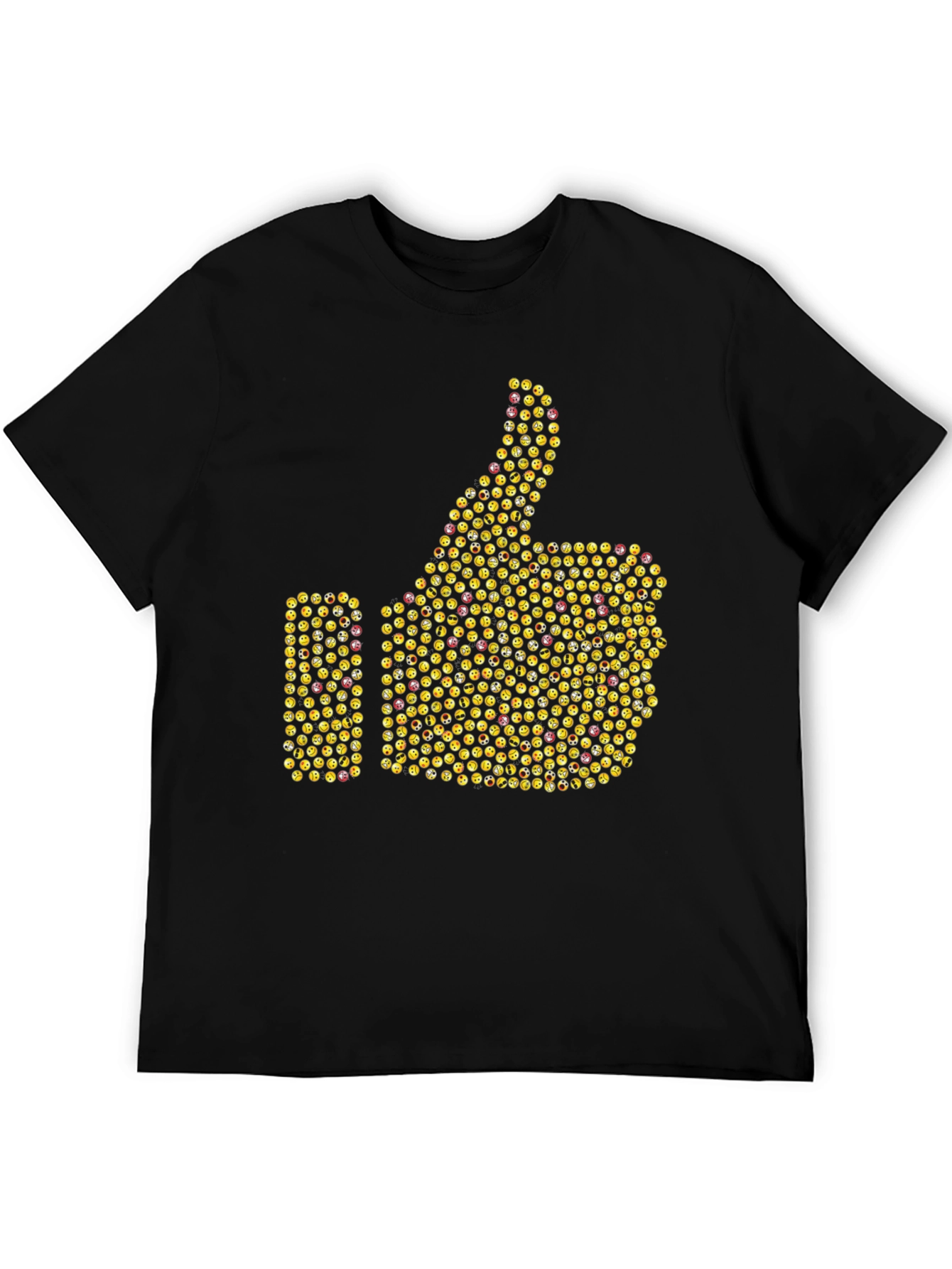 Emoji Thumbs Up Graphic T-Shirt - Black