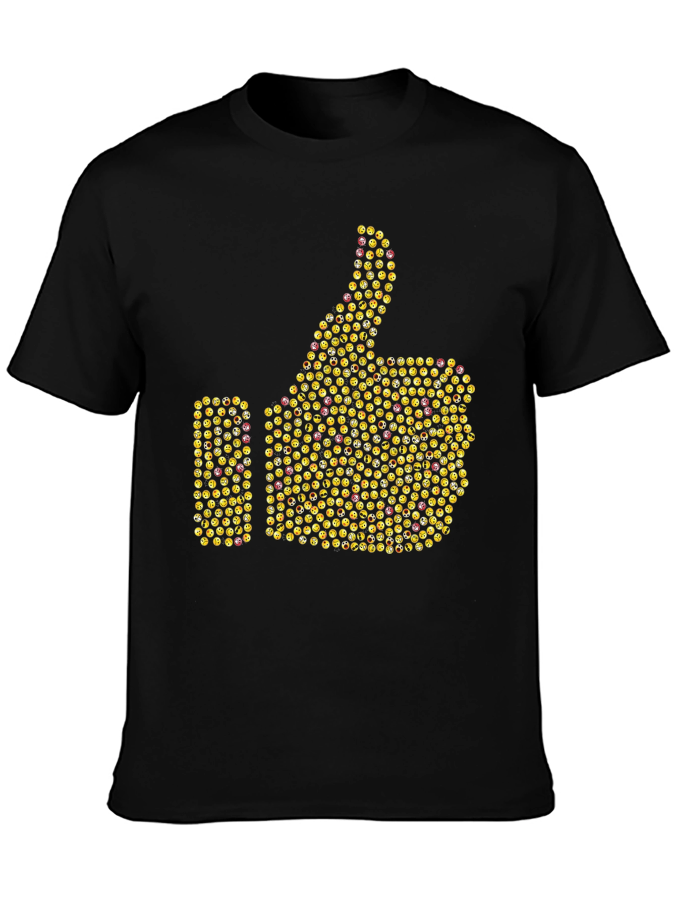 Emoji Thumbs Up Graphic T-Shirt - Black