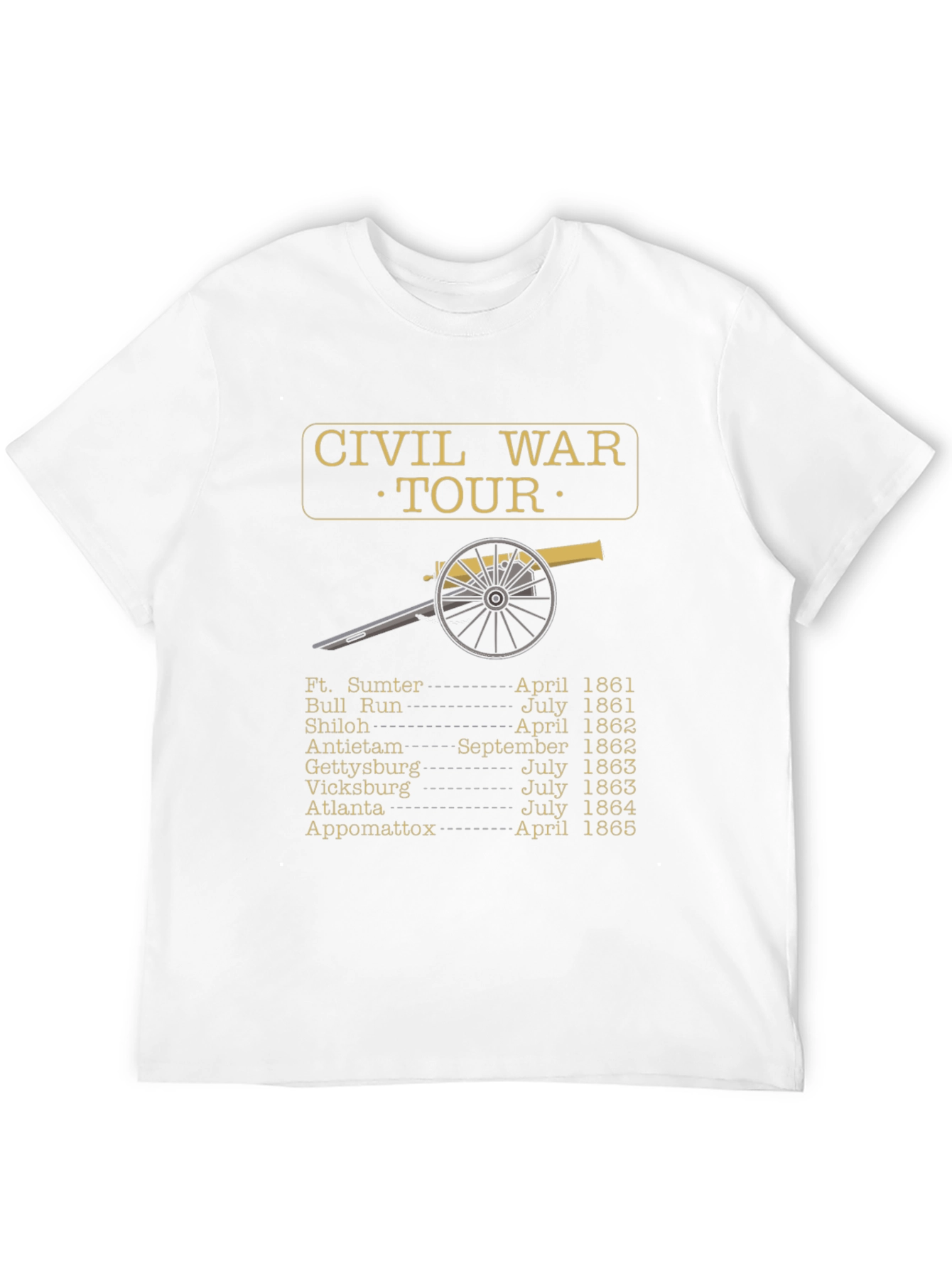 Civil War Tour T-Shirt History Buff Tee