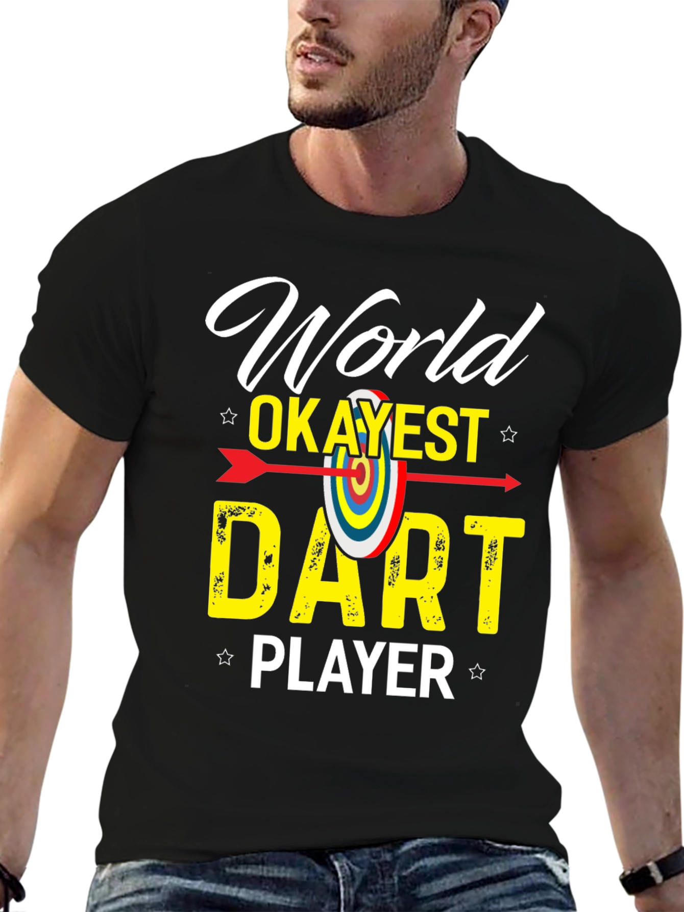 World Okayest Dart Player Graphic T-Shirt