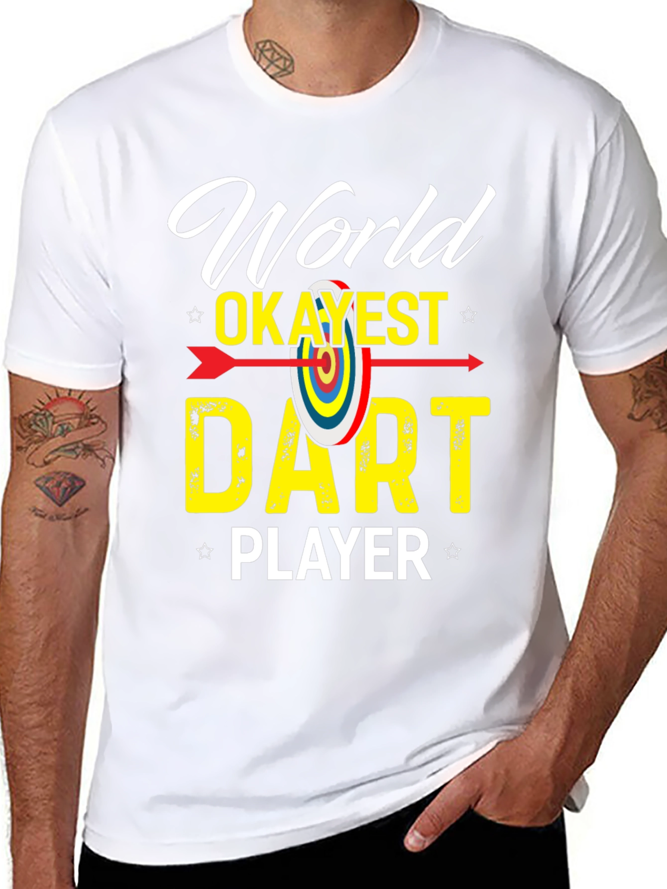 World Okayest Dart Player Graphic T-Shirt