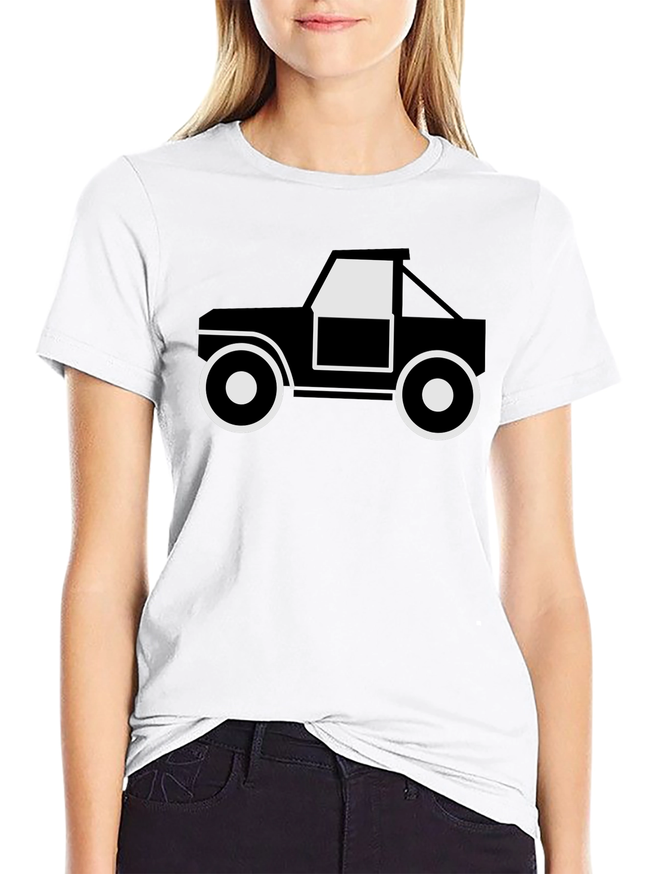 Black Graphic Tee - Off-Road Truck Design