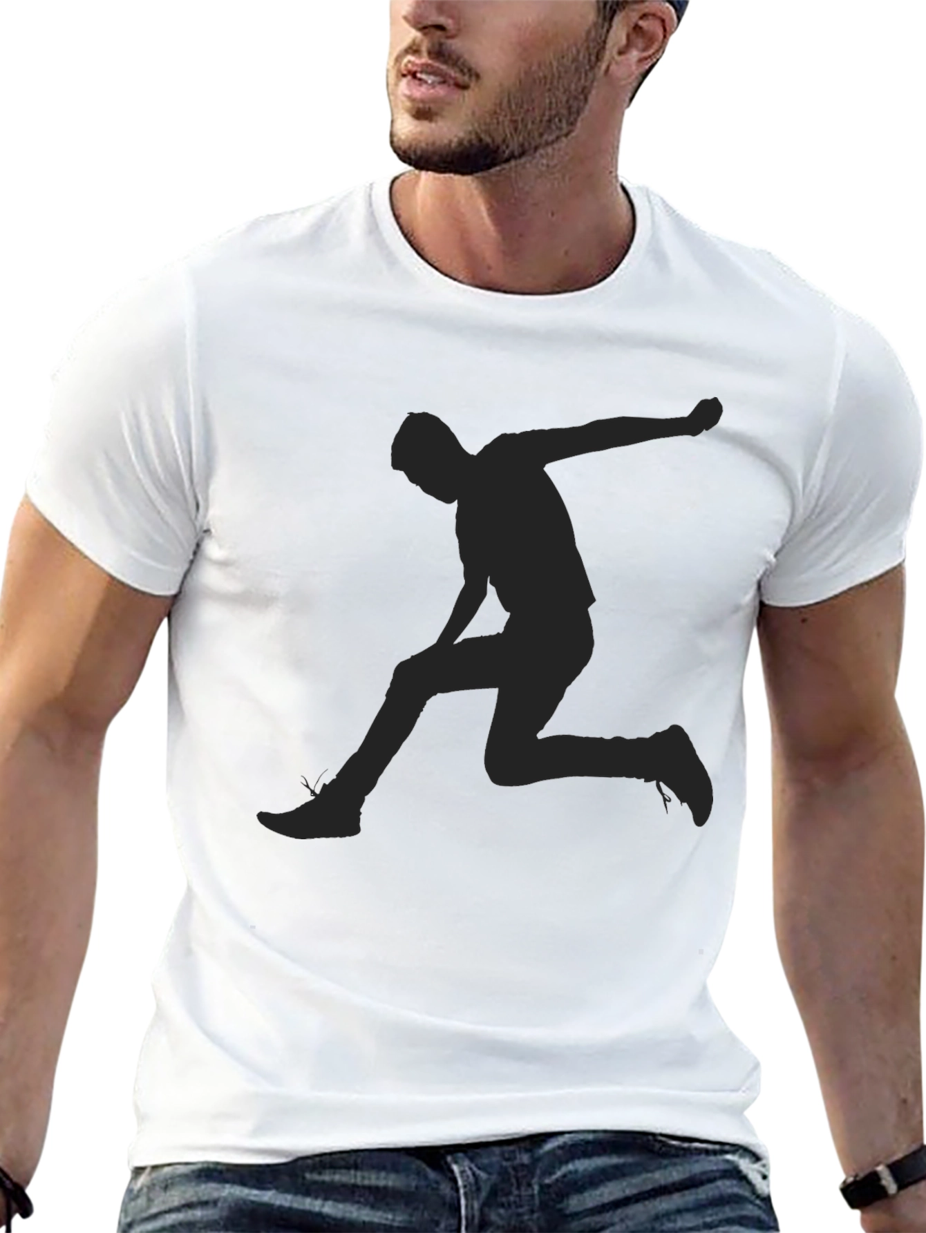 Silhouette Jumper Graphic Tee - Mens Black T-Shirt