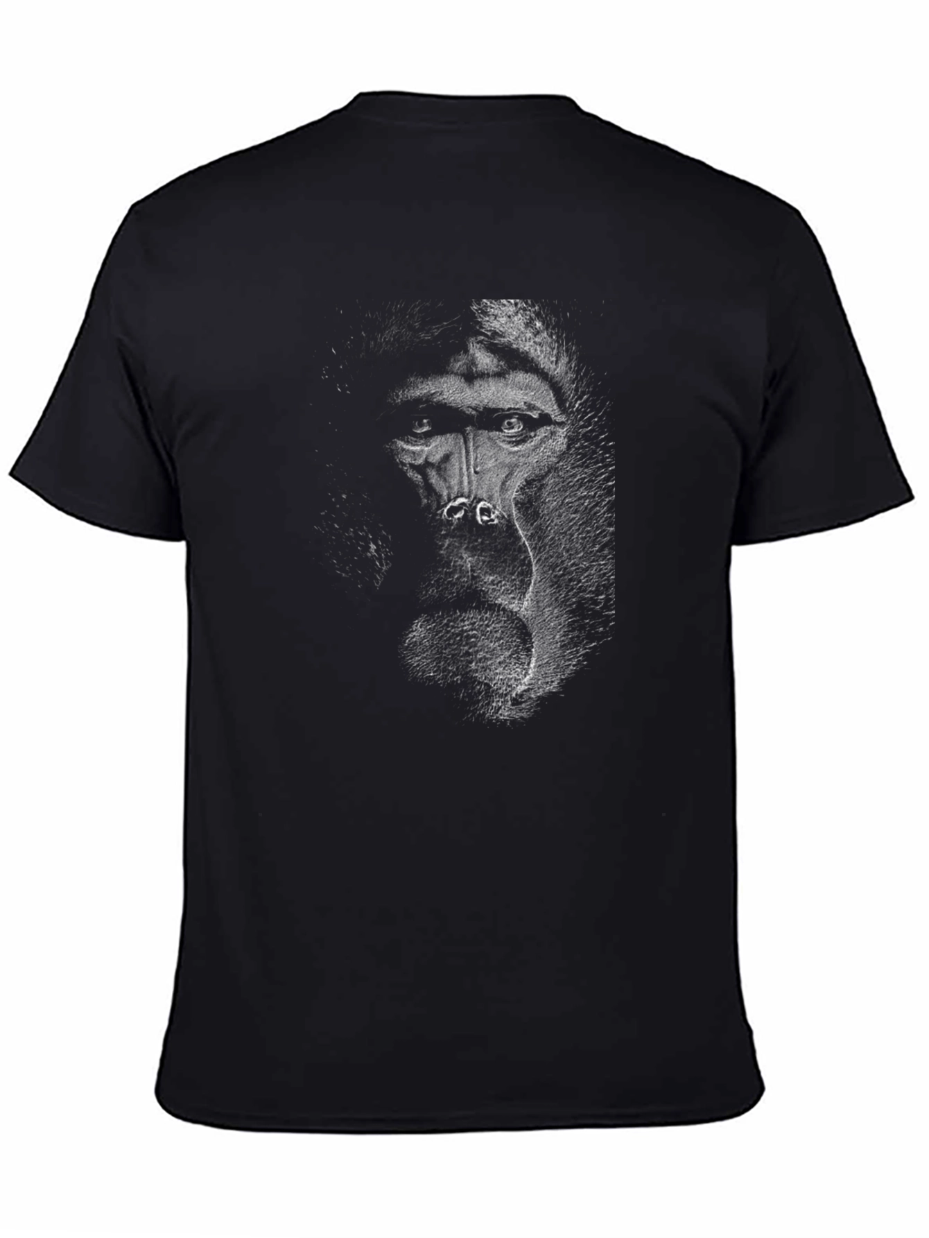 Intense Gorilla Graphic Print Black T-Shirt
