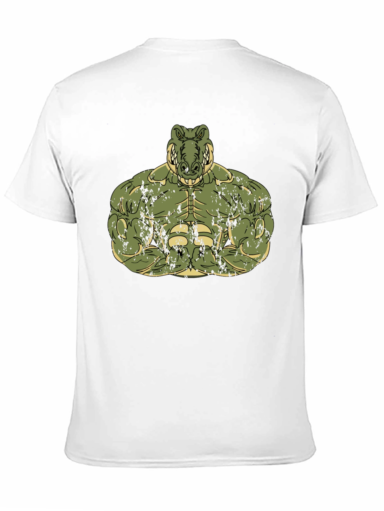 Muscle Alligator Graphic Tee - Black Cotton