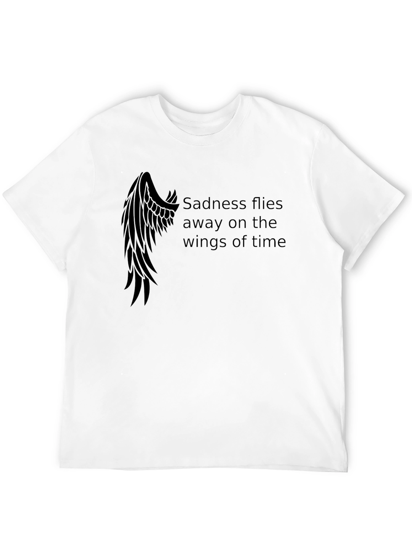 Mens Sadness Flies Away Graphic Tee - Black