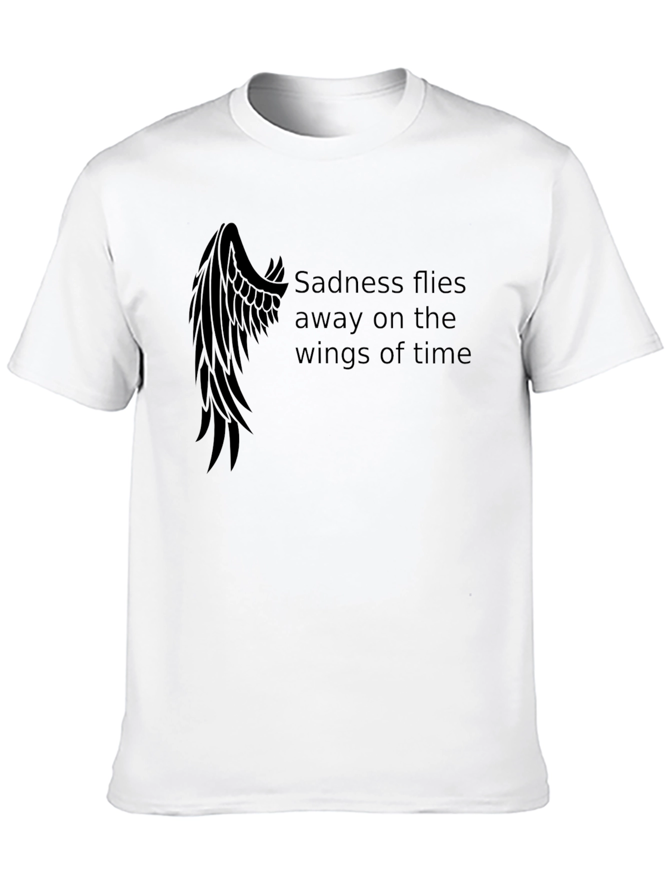 Mens Sadness Flies Away Graphic Tee - Black