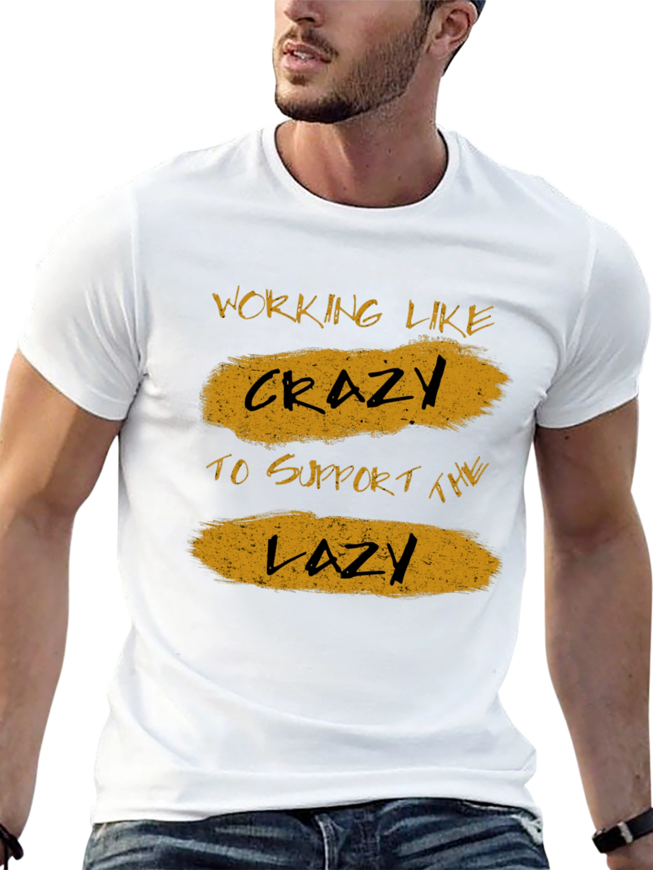 Working Like Crazy T-Shirt - Funny Graphic Tee