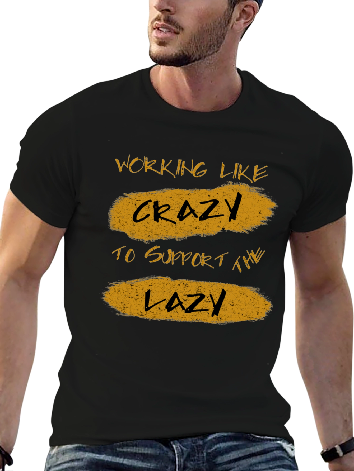 Working Like Crazy T-Shirt - Funny Graphic Tee
