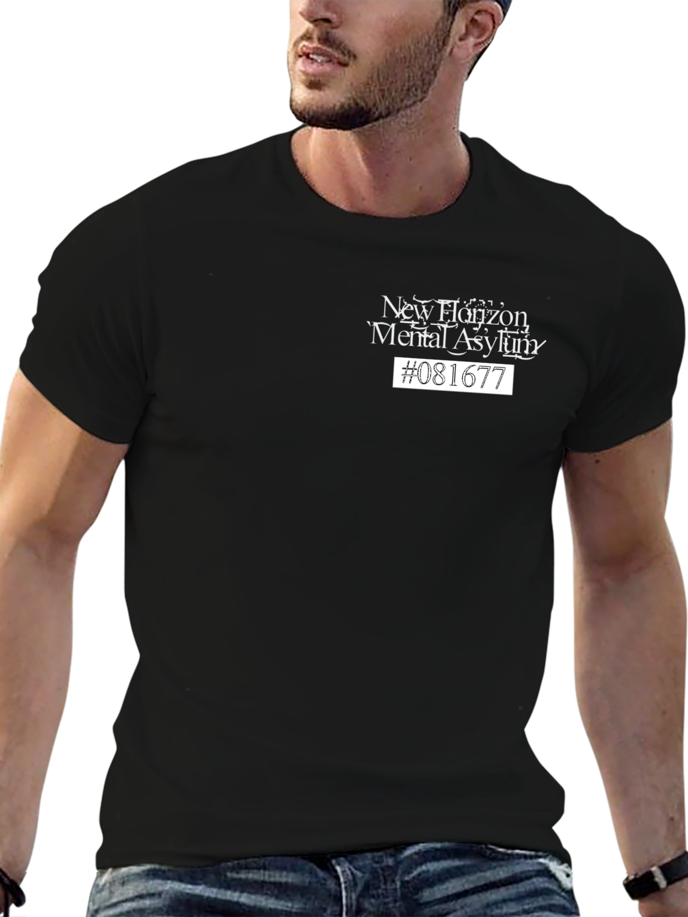 New Horizon Mental Asylum Graphic Tee - Black