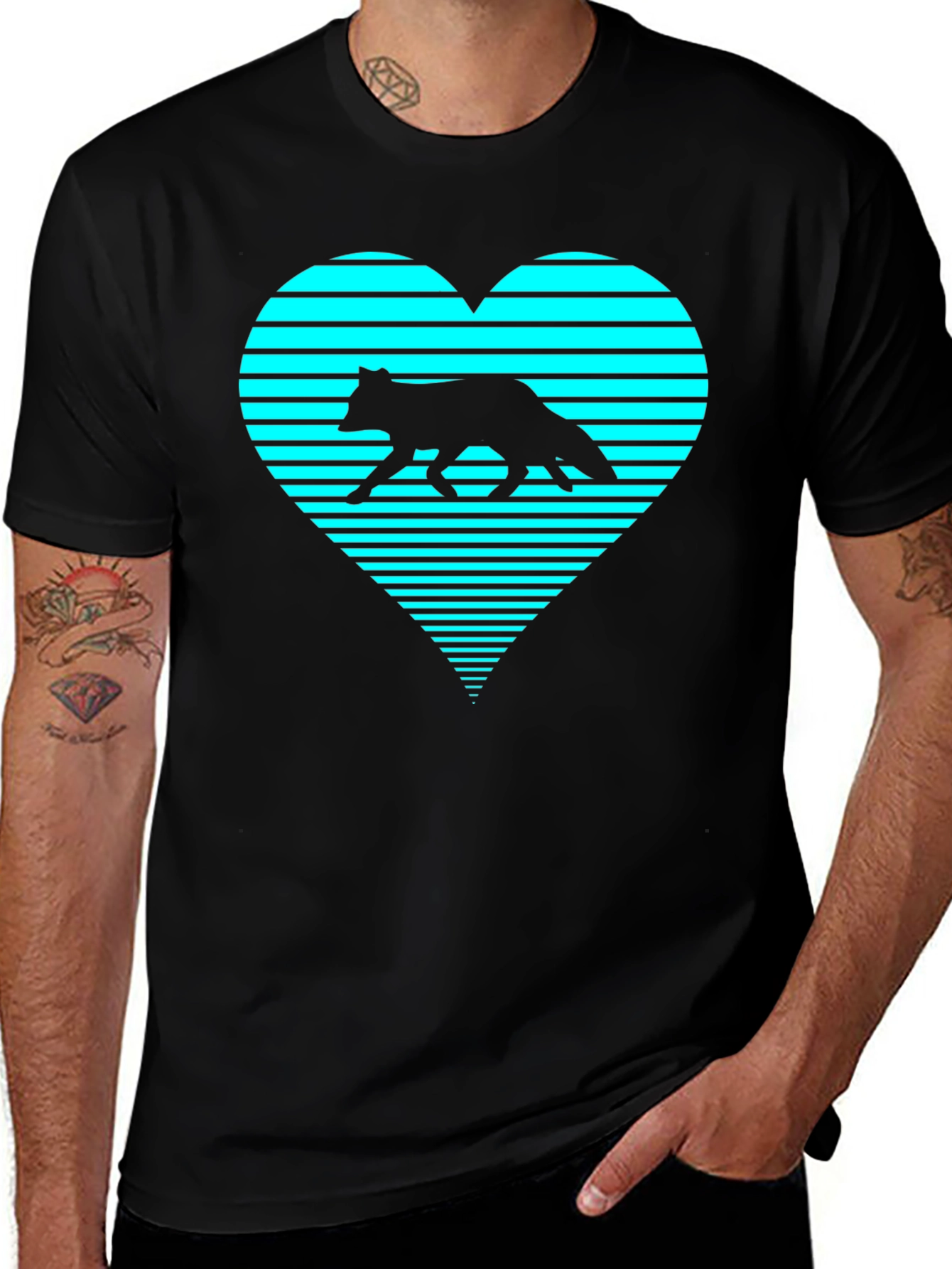 Fox Heartbeat T-Shirt - Black Tee