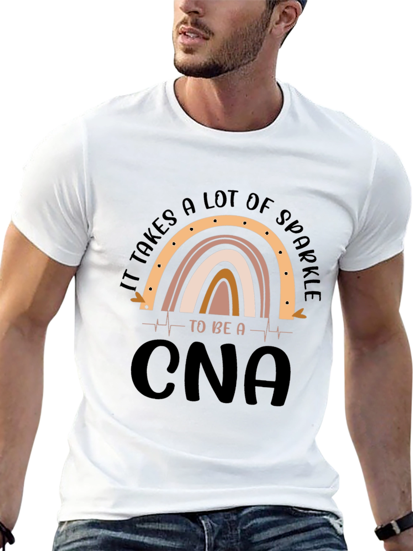 Sparkle CNA Graphic Tee - Certified Nursing Assistant Apparel