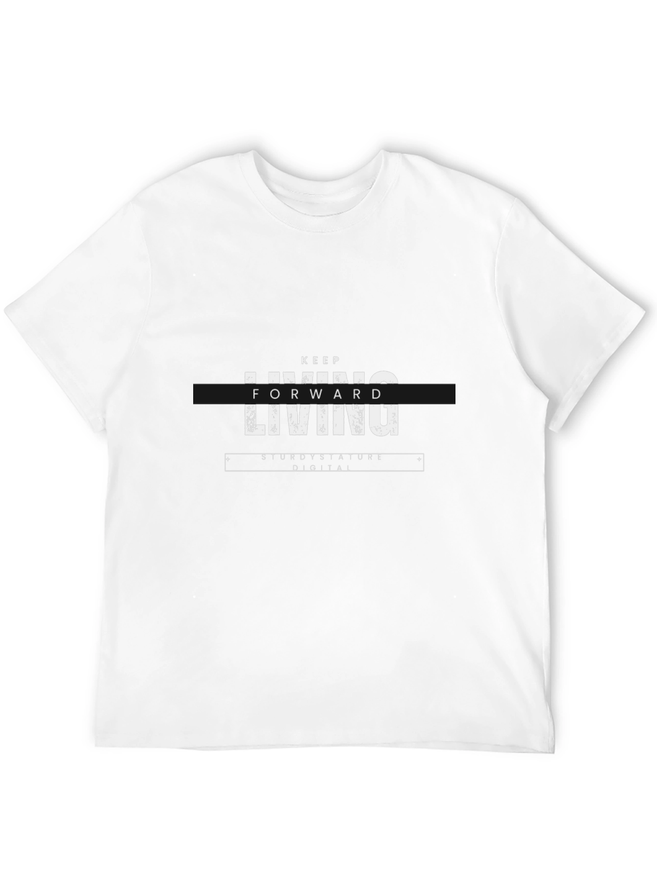 Keep Living Forward Black Graphic Tee