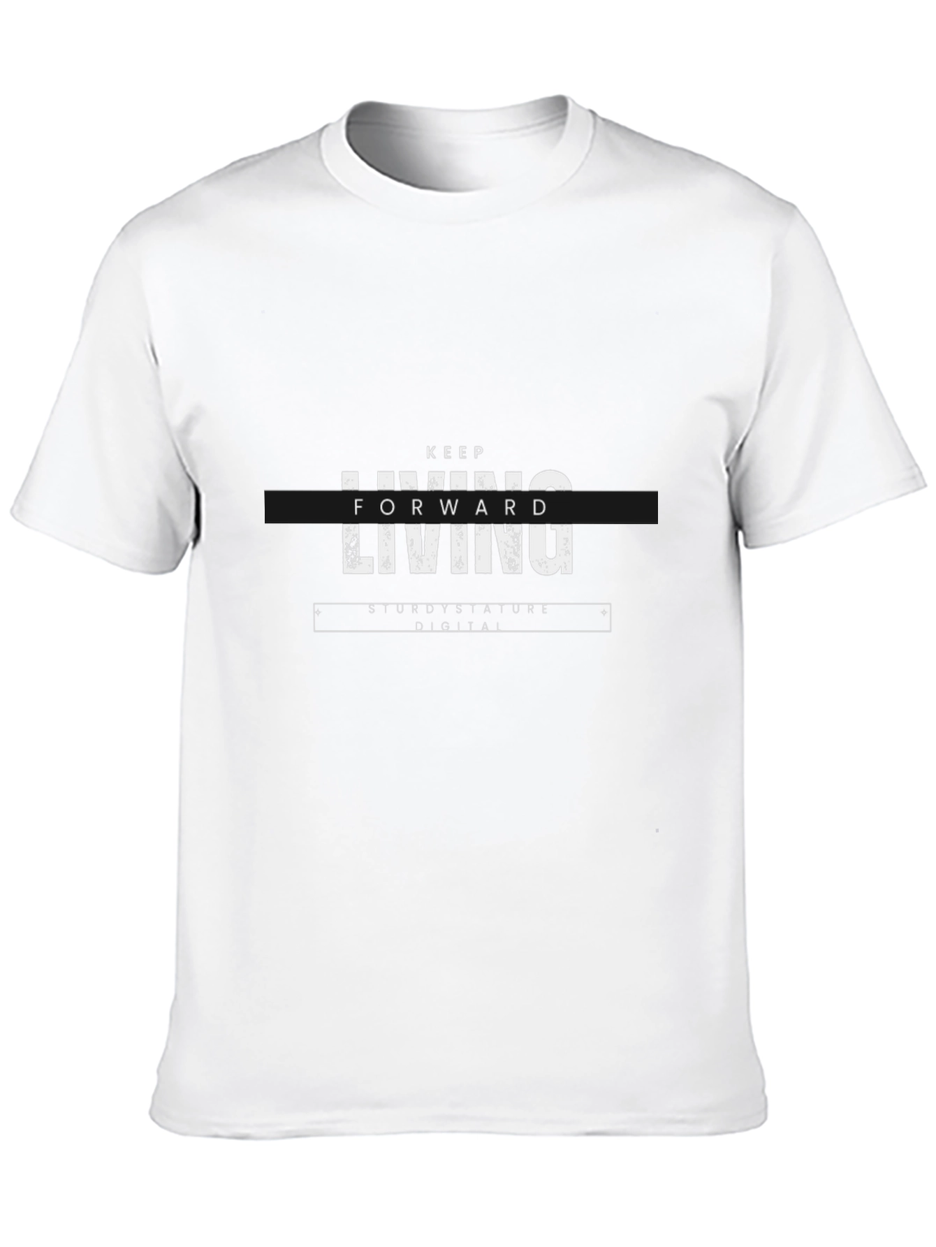 Keep Living Forward Black Graphic Tee