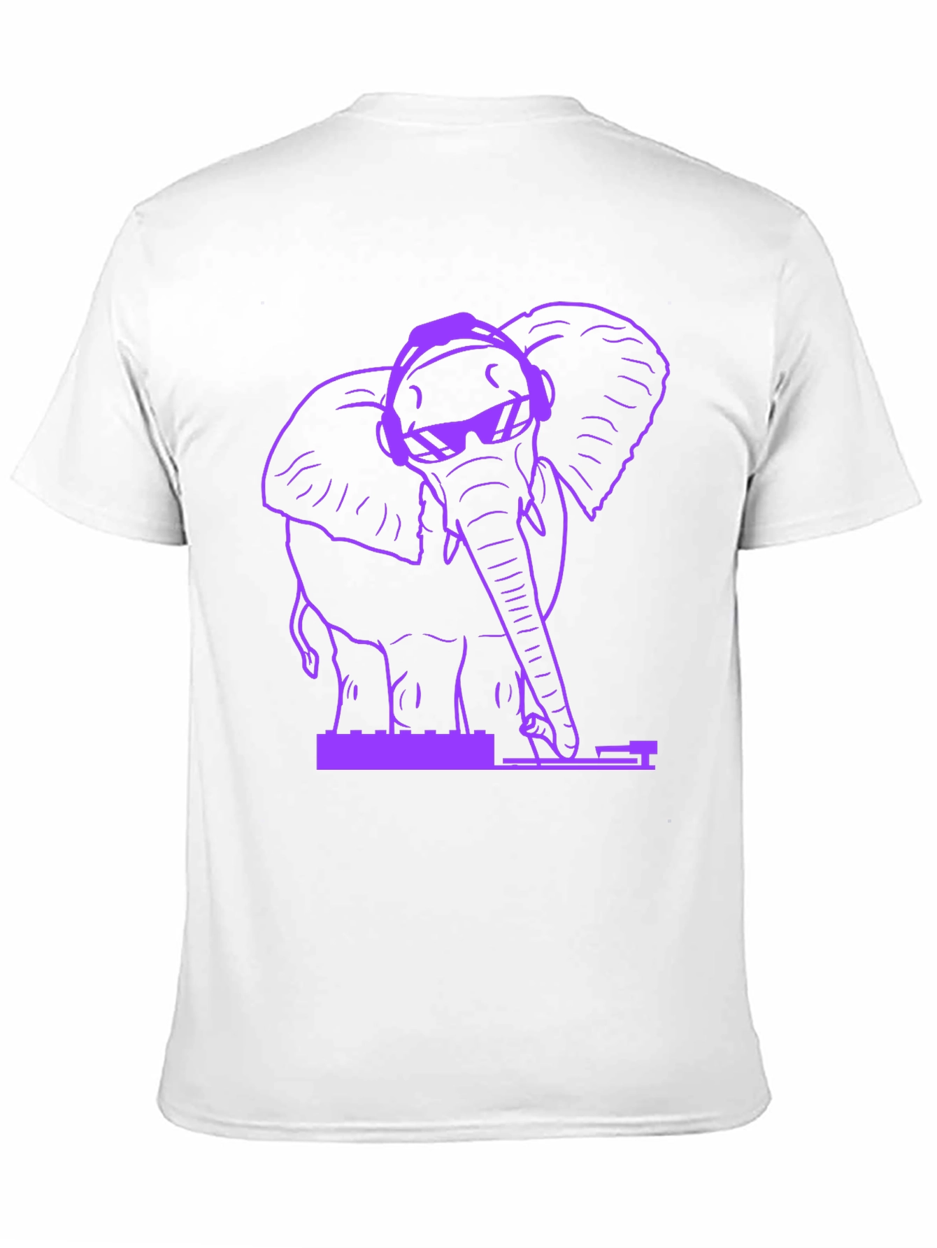 DJ Elephant Graphic T-Shirt - Black