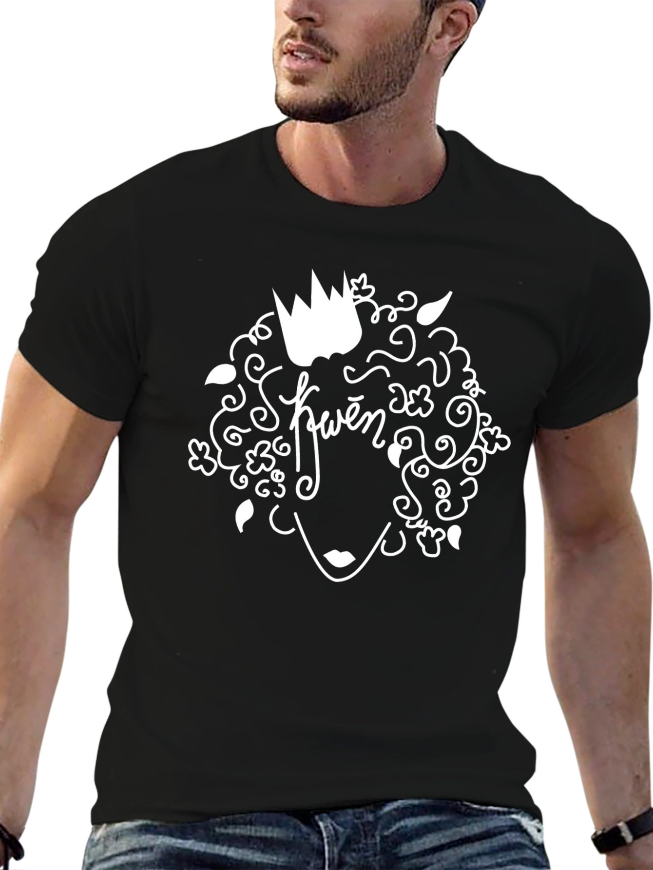 Queen Graphic Tee - Black Cotton Shirt