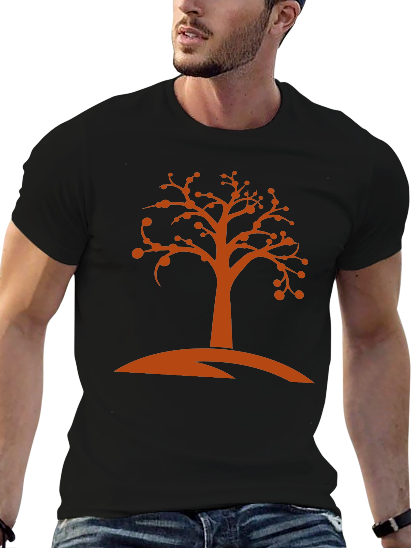 Modern Tree Graphic Tee - Stylish Unisex T-Shirt