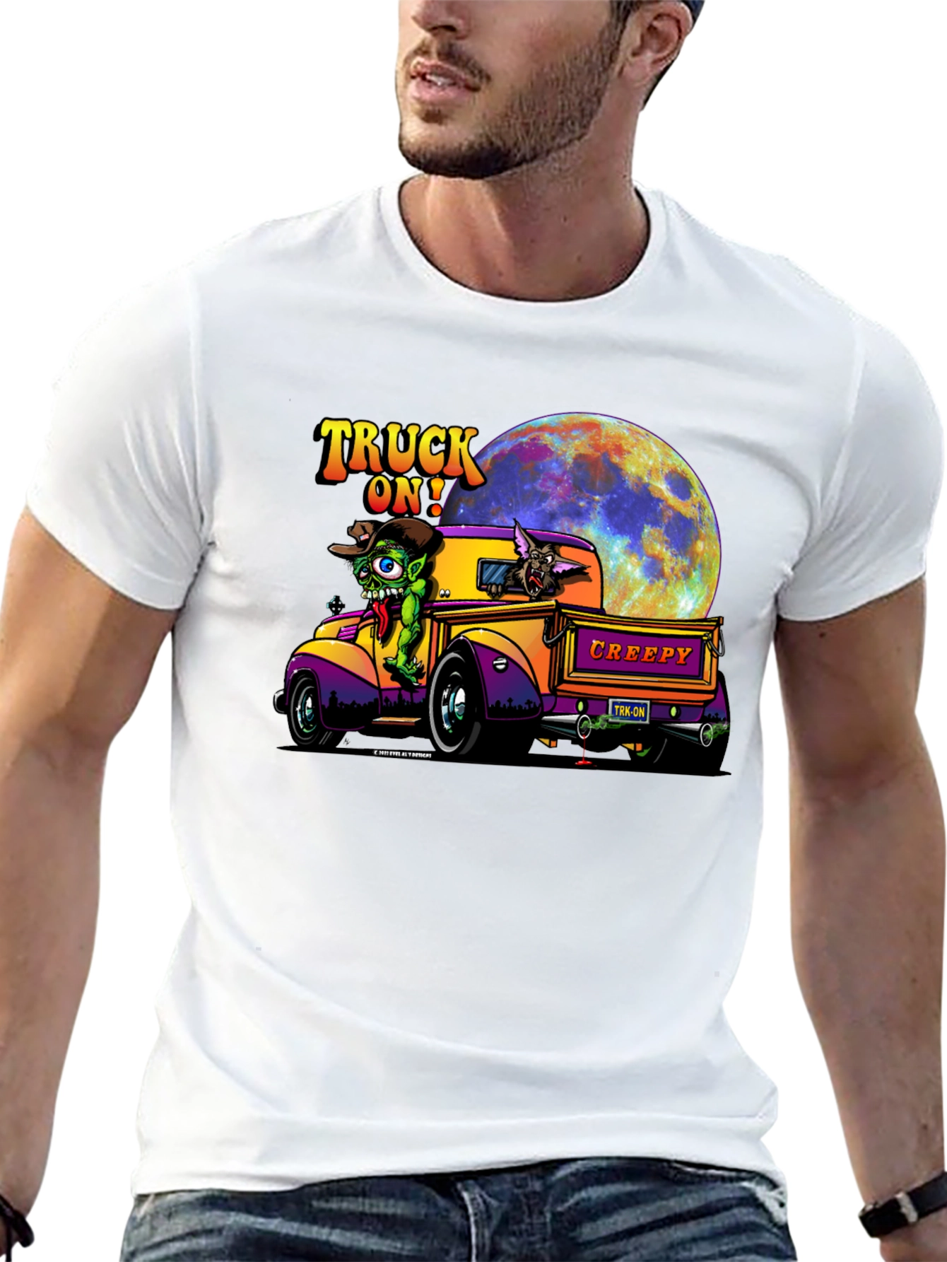 Truck On! Creepy Cartoon Graphic Tee