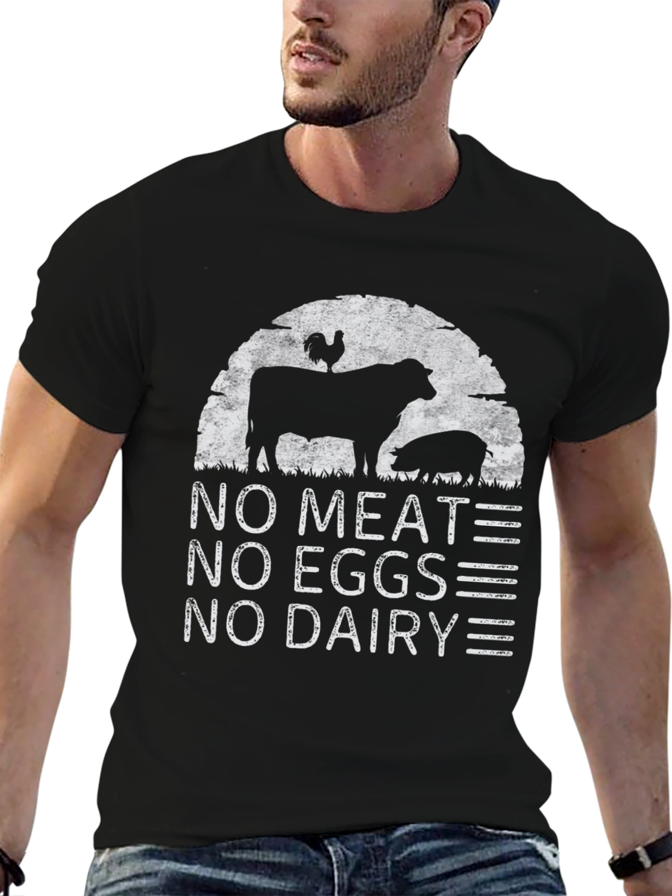 Vegan T-Shirt - No Meat No Eggs No Dairy