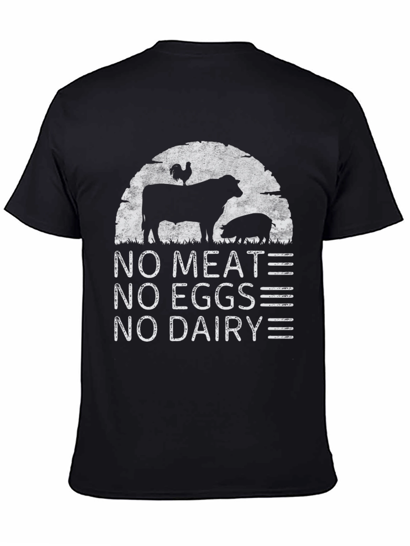 Vegan T-Shirt - No Meat No Eggs No Dairy
