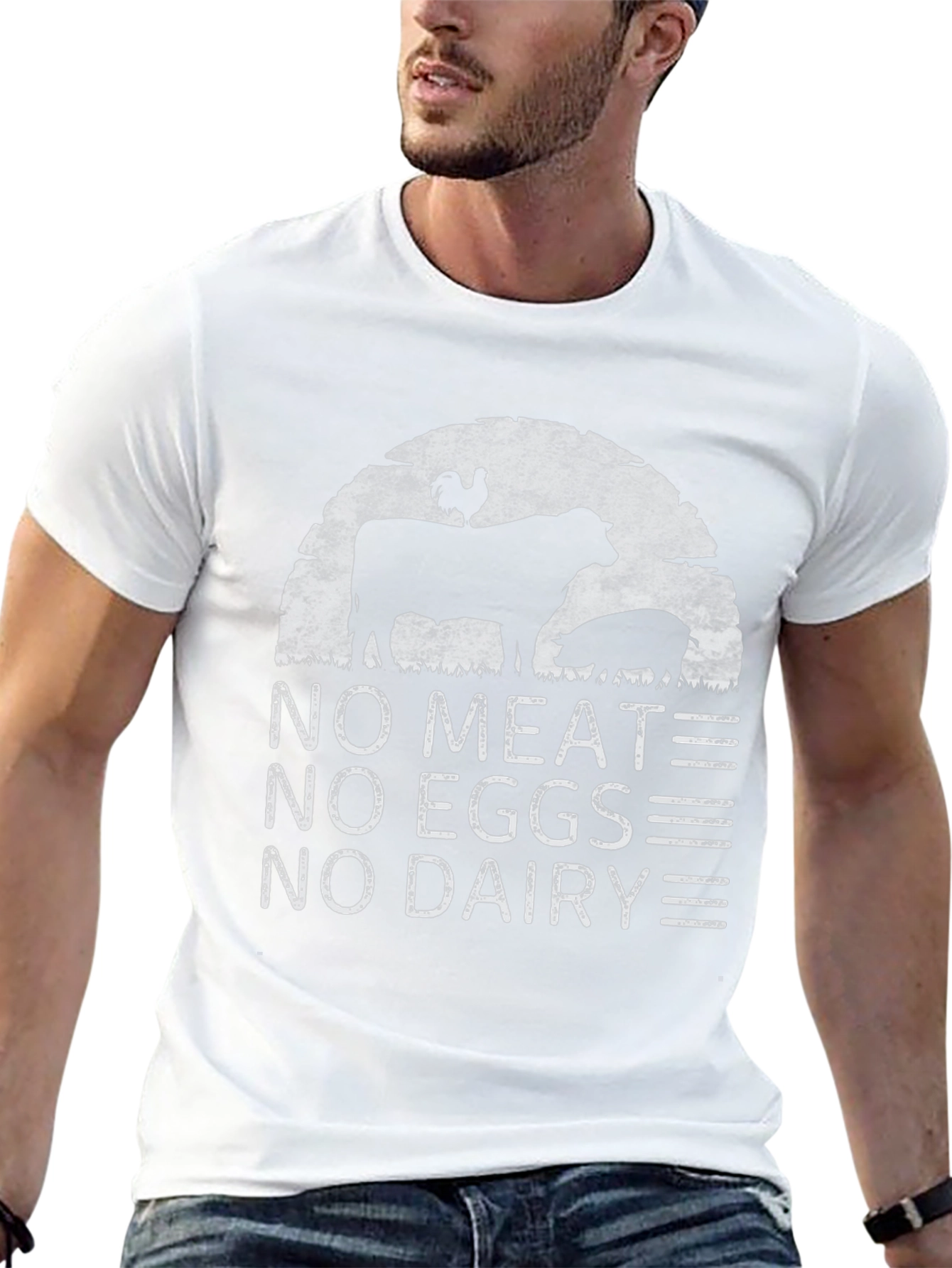 Vegan T-Shirt - No Meat No Eggs No Dairy